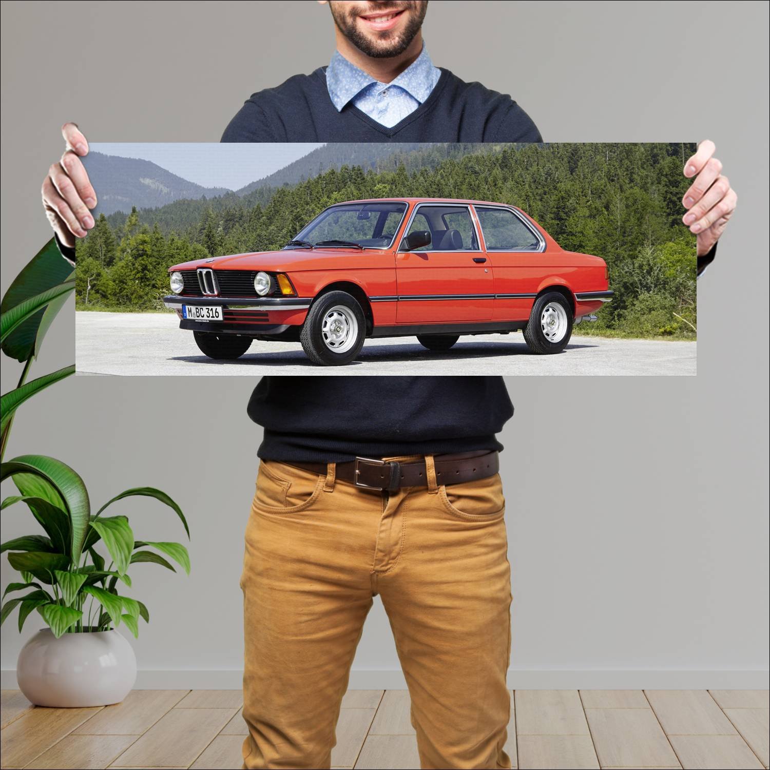 Cuadro grande 30x80cm 1979 bmw 3 series 2 door 301 53 Bmw