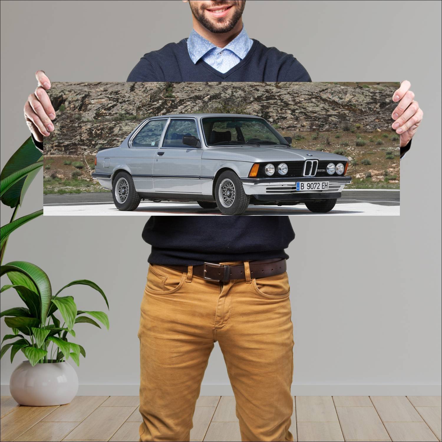 Cuadro grande 30x80cm 1979 bmw 3 series with twin 54 Bmw