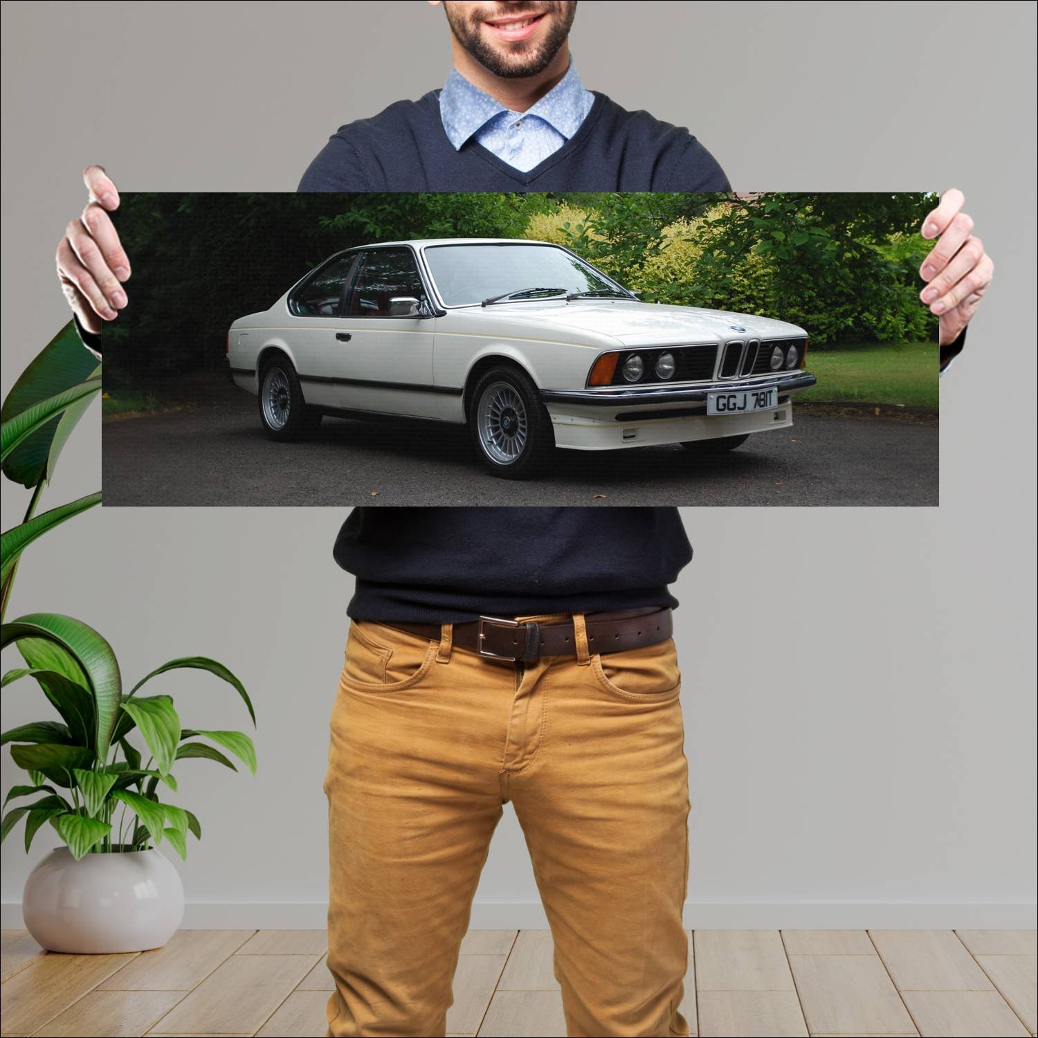 Cuadro grande 30x80cm 1979 bmw 6 series coupe hall 56 Bmw