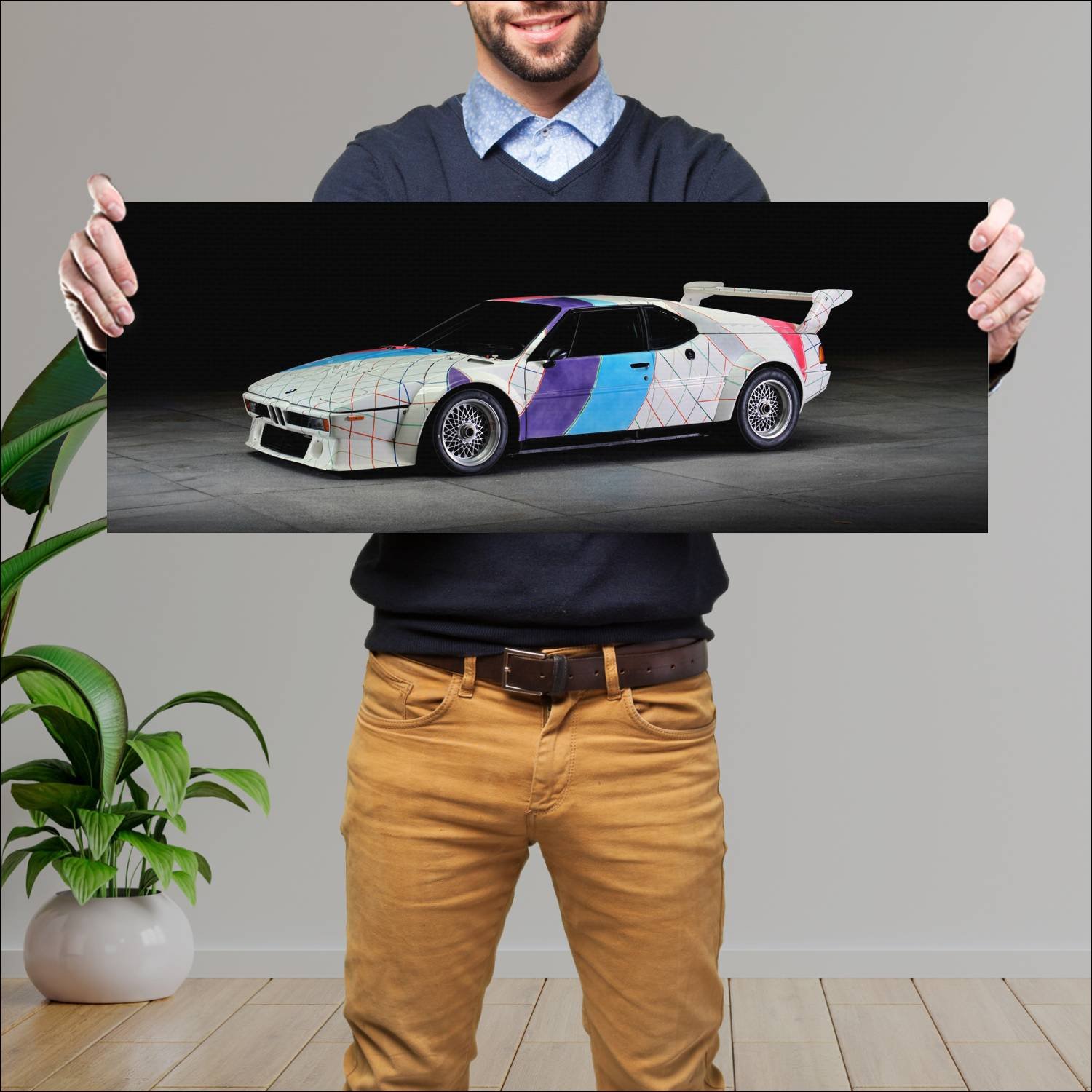 Cuadro grande 30x80cm 1979 bmw m1 procar by frank 59 Bmw