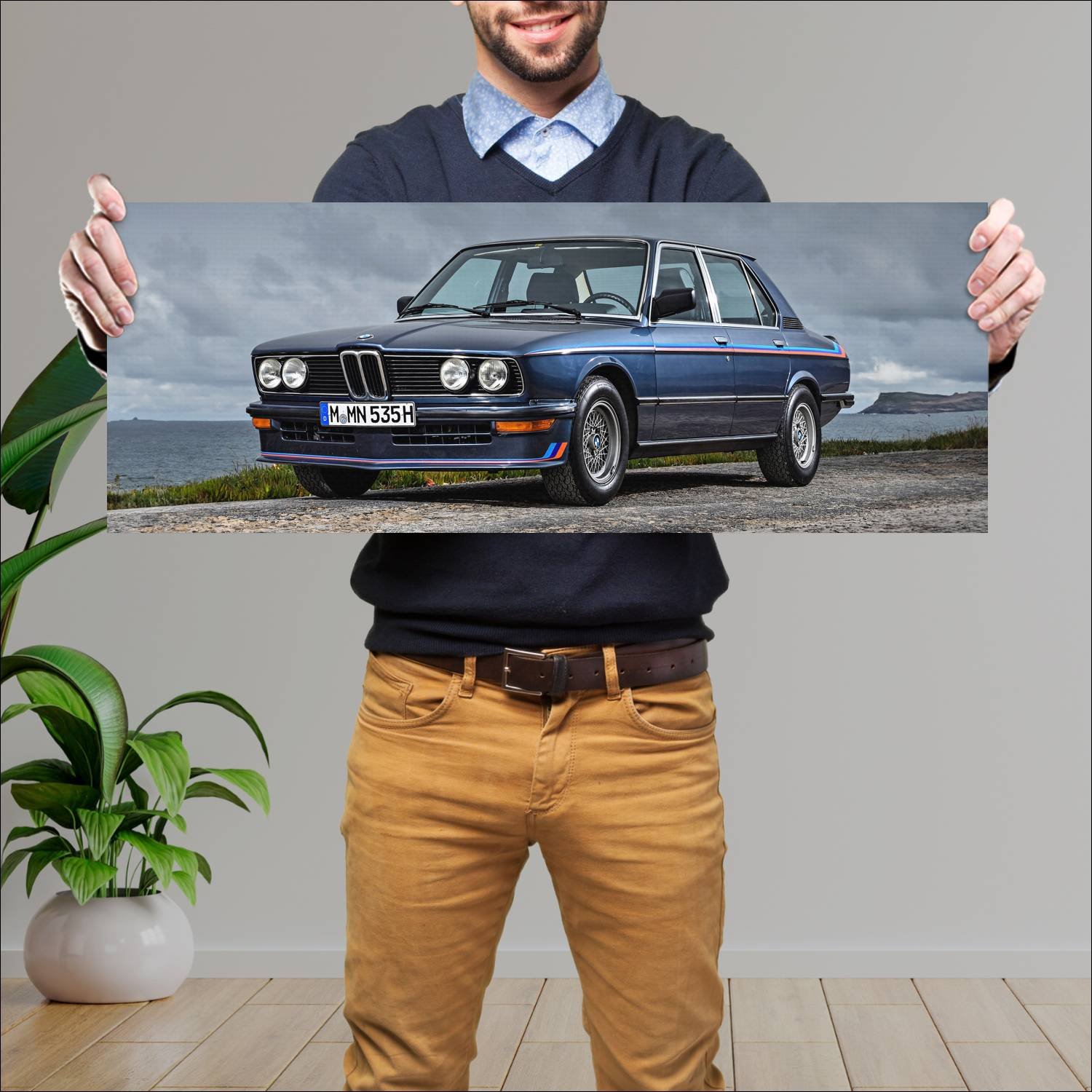 Cuadro grande 30x80cm 1980 bmw m535i auto 62 Bmw