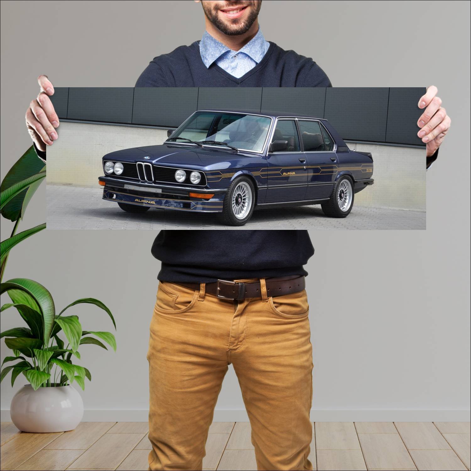 Cuadro grande 30x80cm 1981 alpina b7 s turbo based 64 Bmw