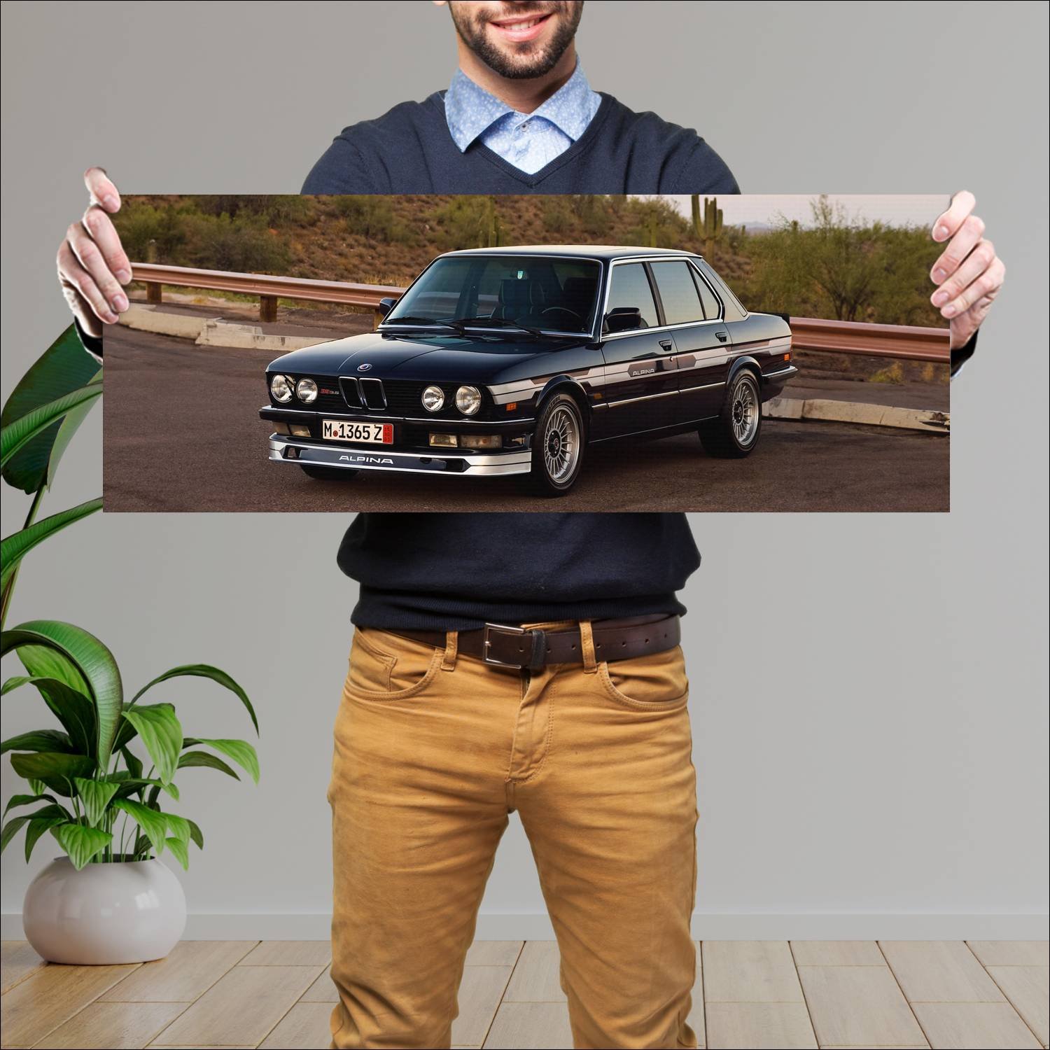 Cuadro grande 30x80cm 1981 alpina b9 based on 5 se 65 Bmw