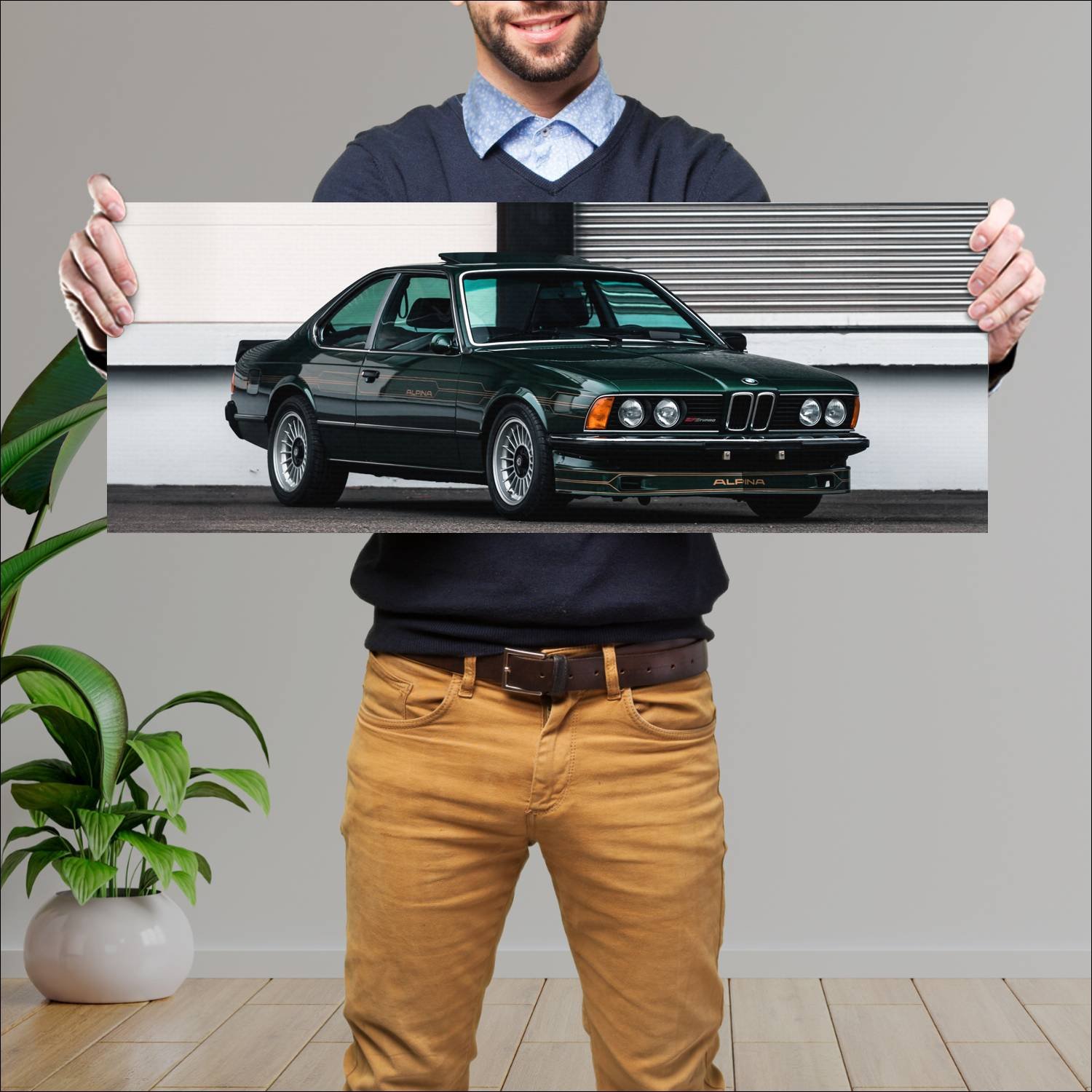 Cuadro grande 30x80cm 1982 alpina b7 s turbo based 67 Bmw