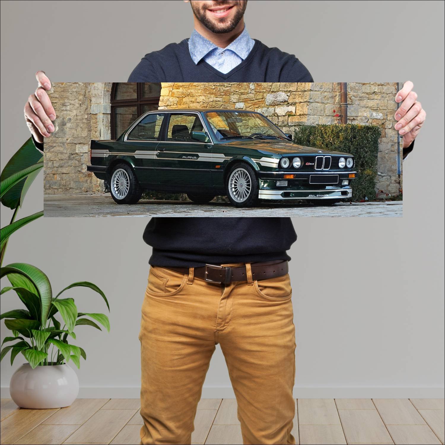 Cuadro grande 30x80cm 1983 alpina c1 based on 3 se 71 Bmw