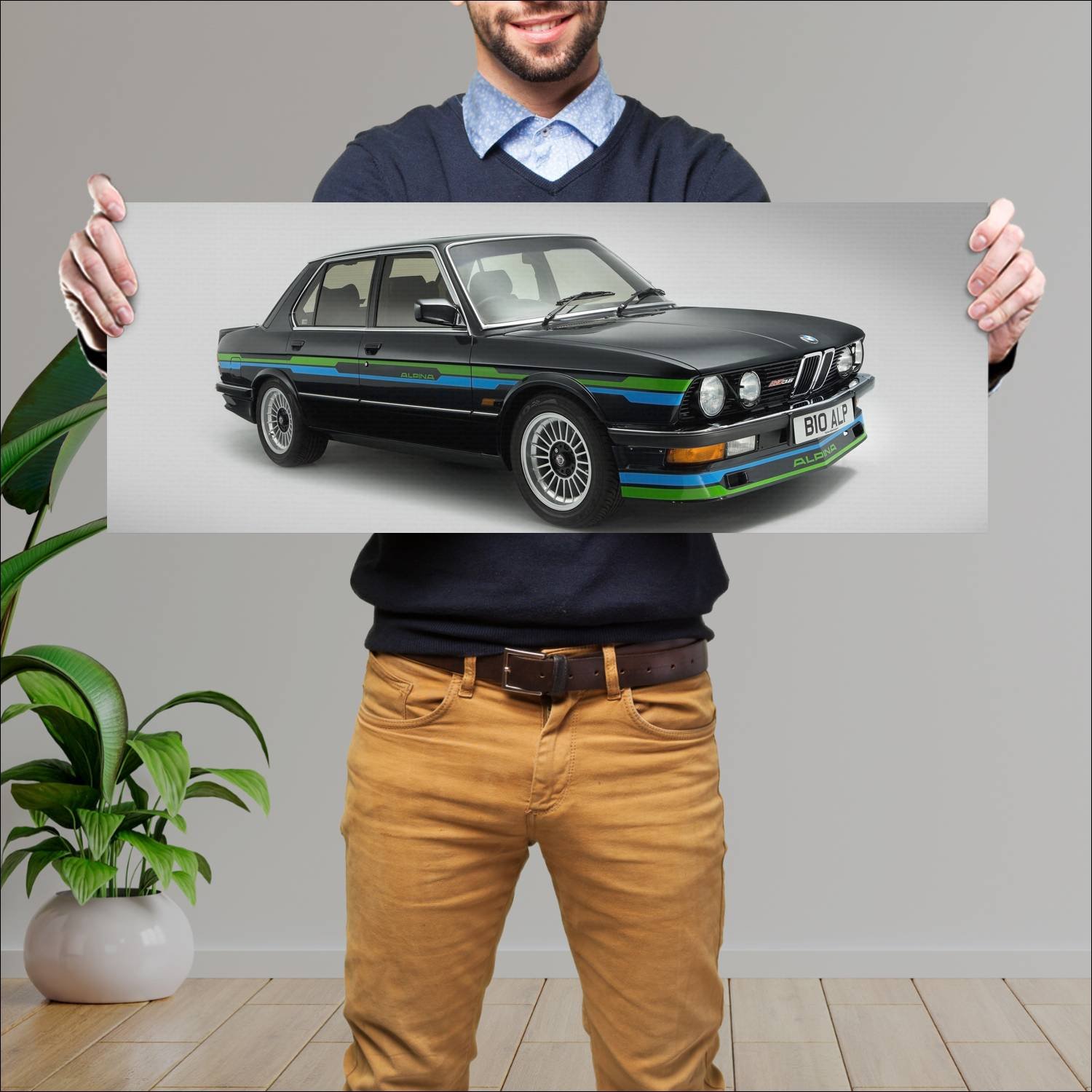 Cuadro grande 30x80cm 1985 alpina b10 based on 5 s 81 Bmw