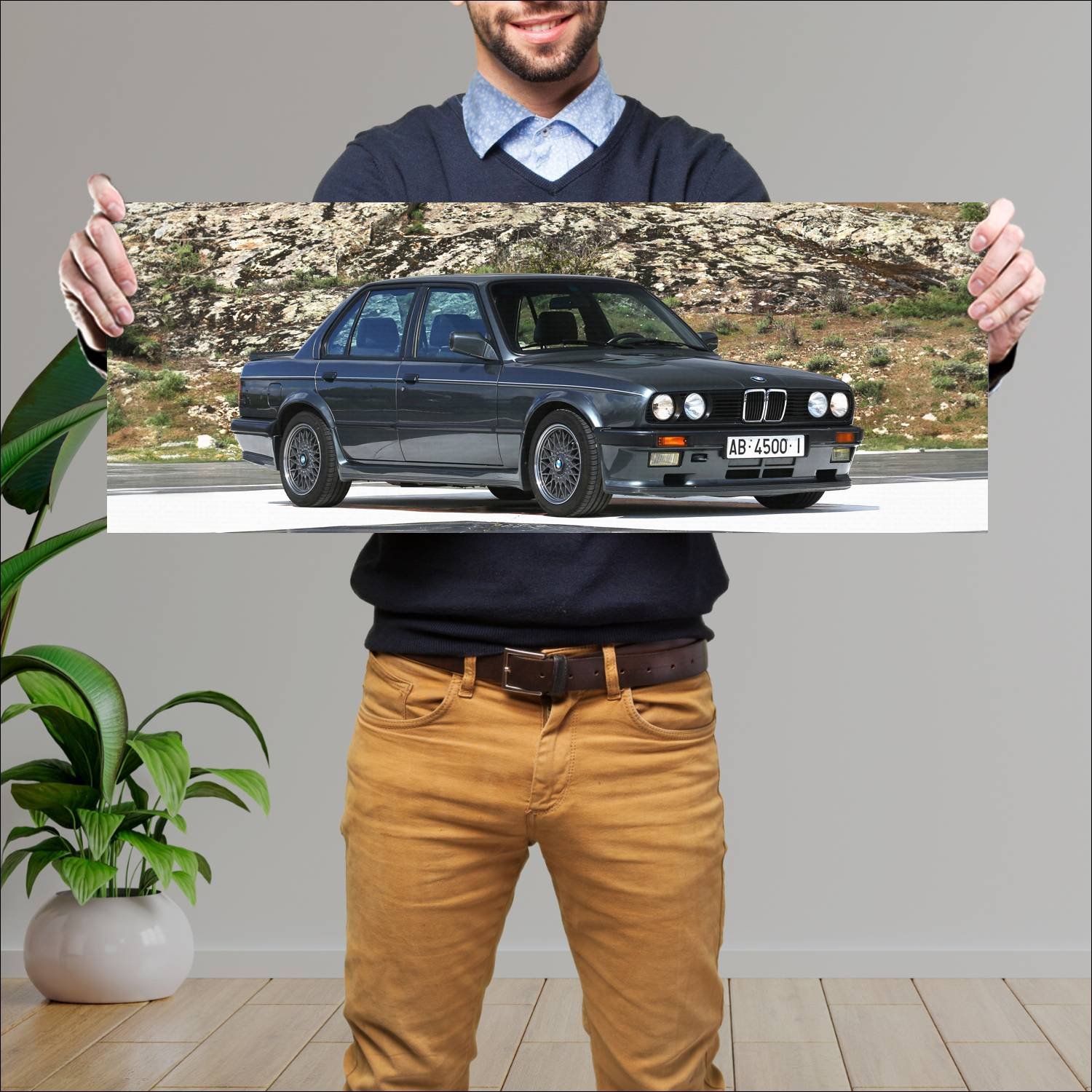 Cuadro grande 30x80cm 1985 bmw 3 series m technic 83 Bmw