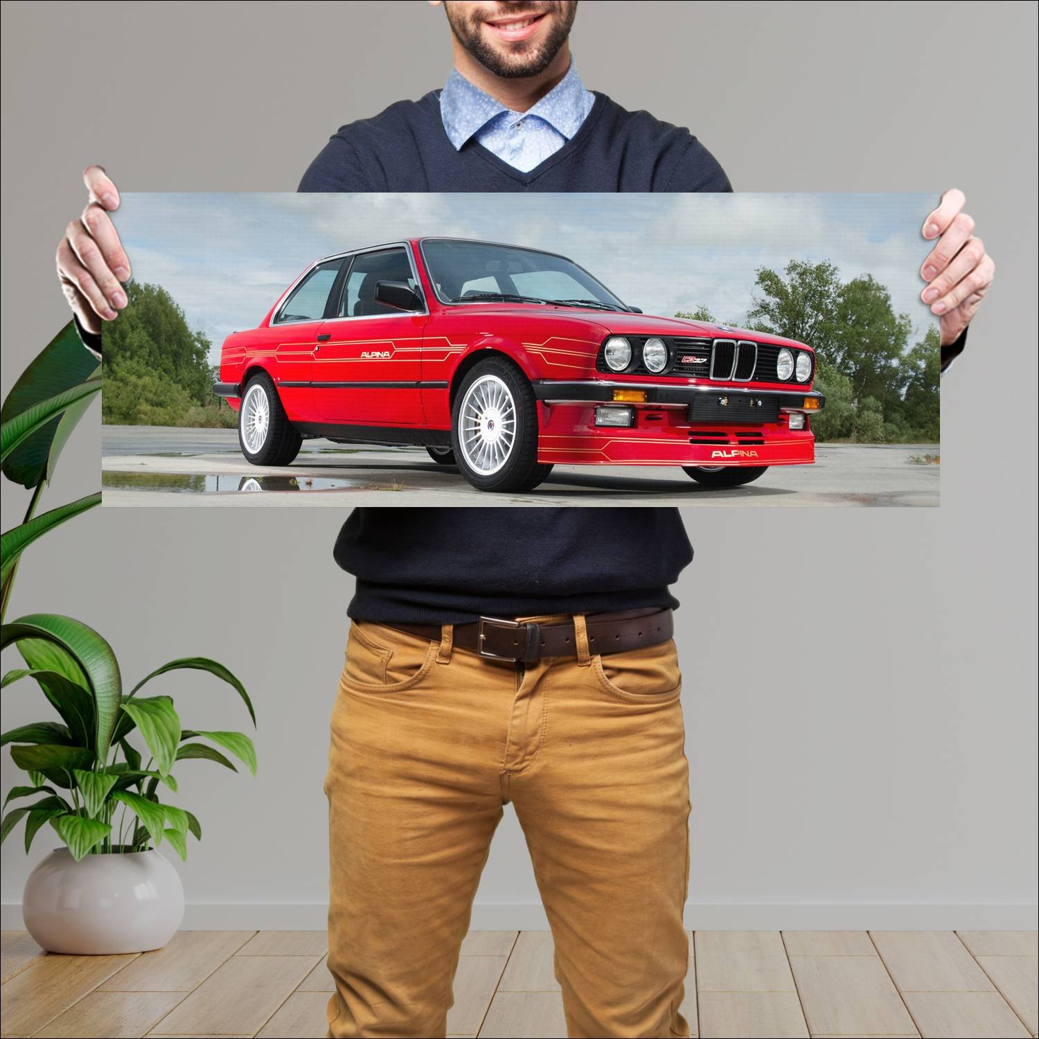 Cuadro grande 30x80cm 1986 alpina c2 based on 3 se 86 Bmw
