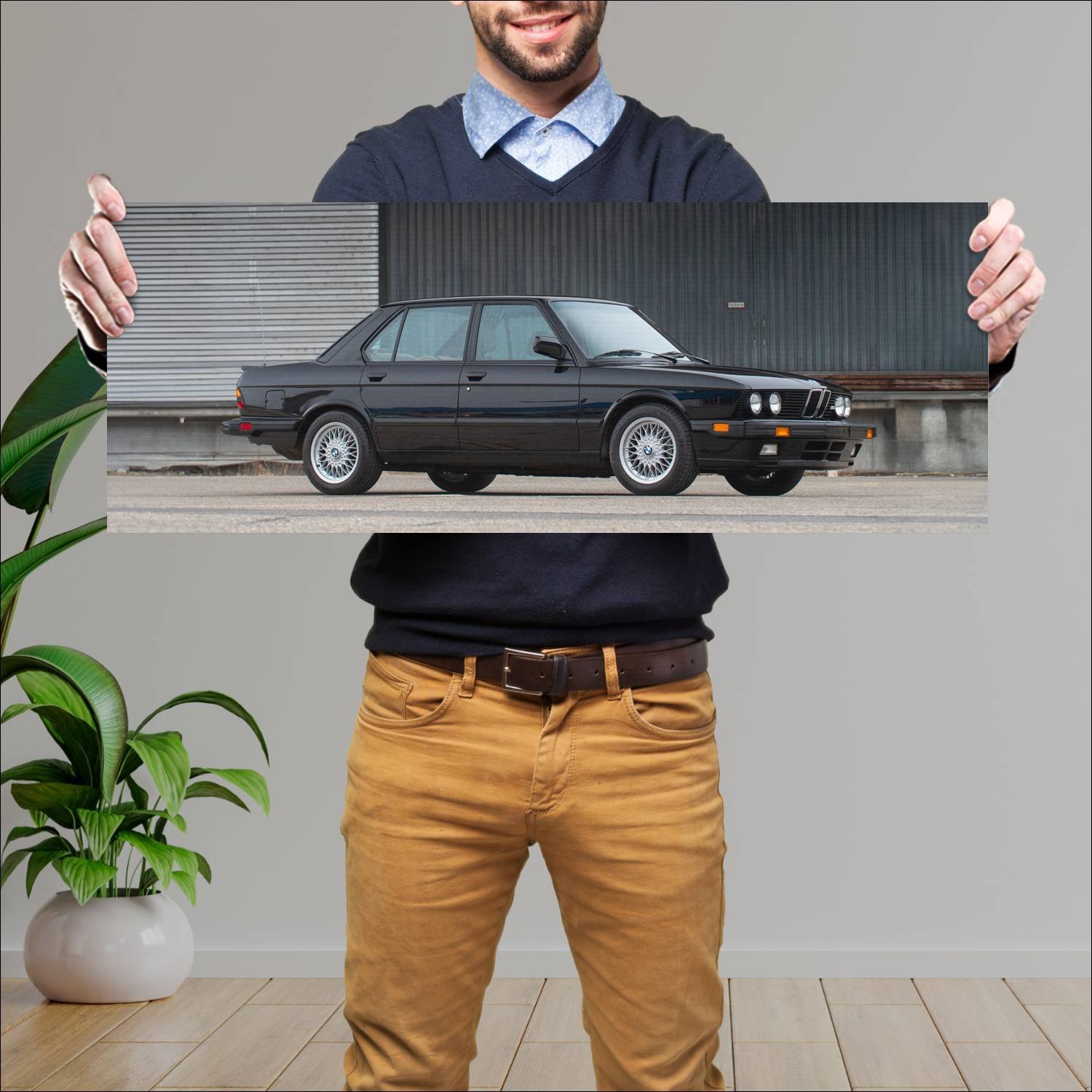 Cuadro grande 30x80cm 1986 bmw m5 us auto 93 Bmw