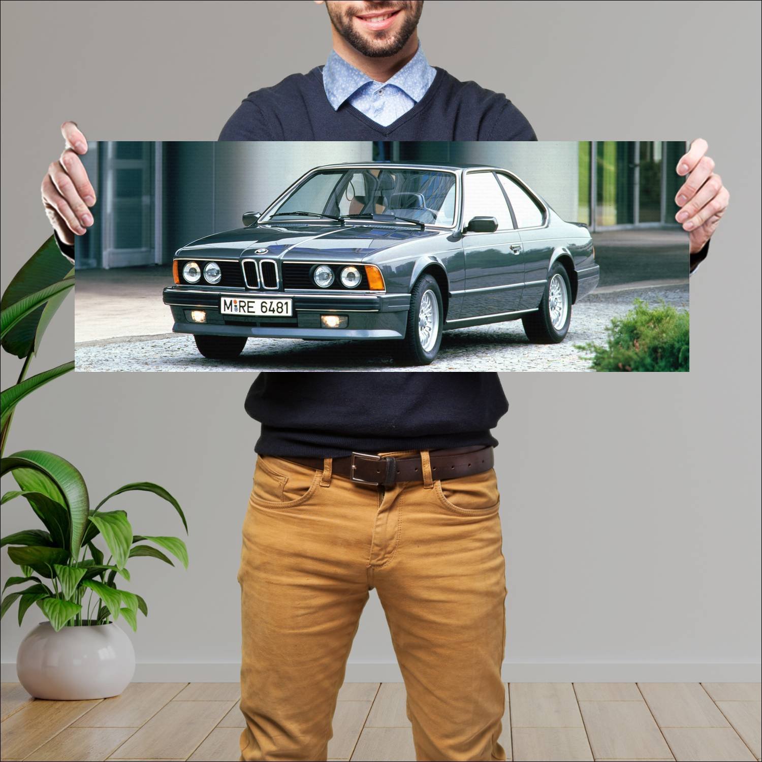 Cuadro grande 30x80cm 1987 bmw 6 series coupe Bmw