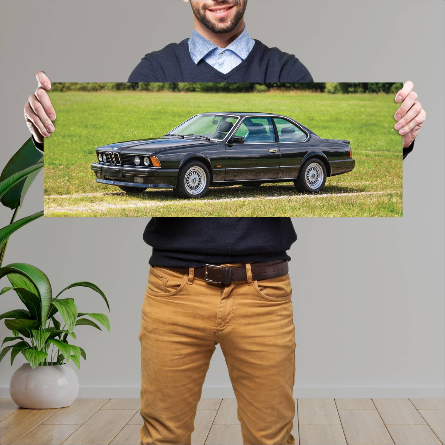 Cuadro grande 30x80cm 1987 bmw 6 series coupe Bmw