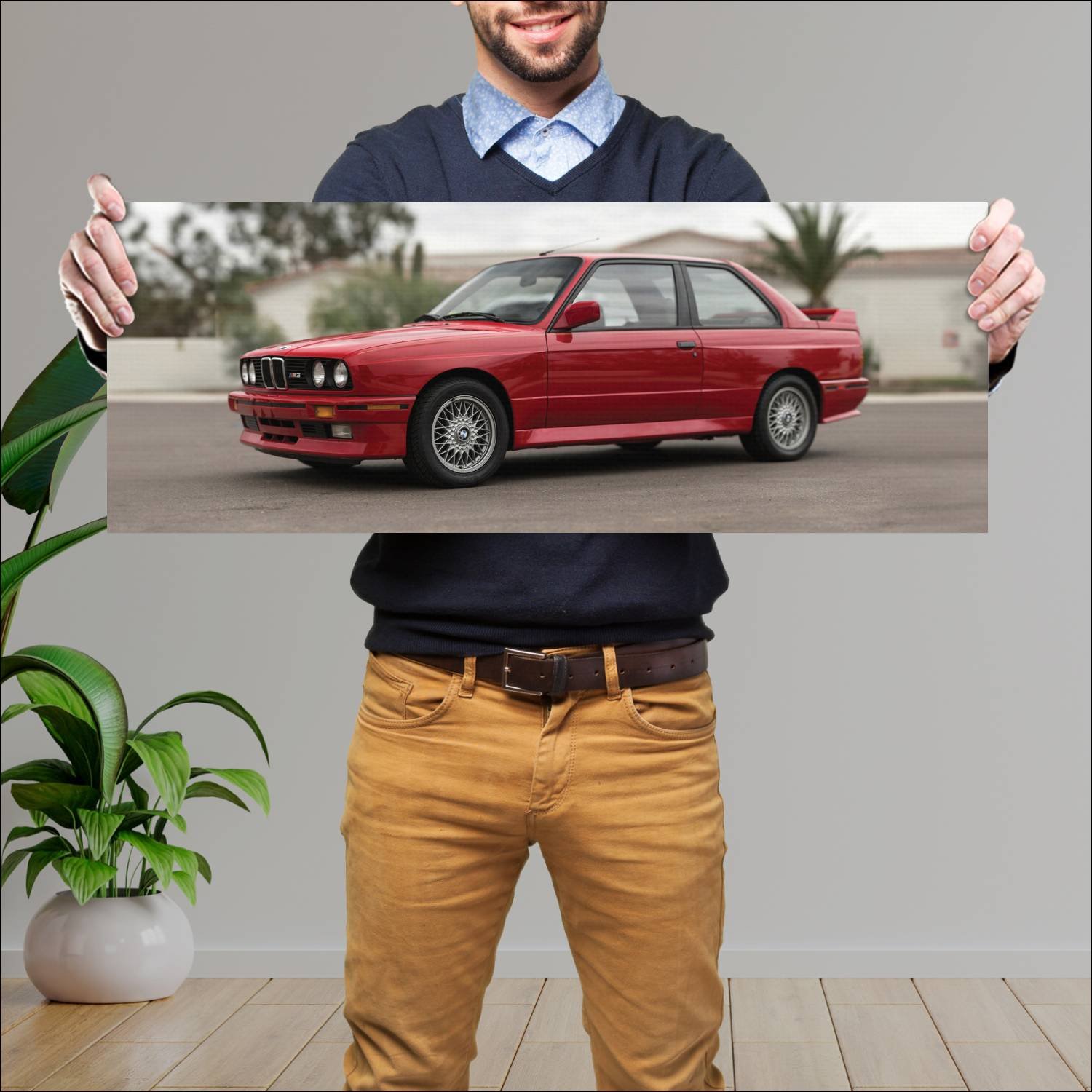 Cuadro grande 30x80cm 1987 bmw m3 2 door us auto 108 Bmw