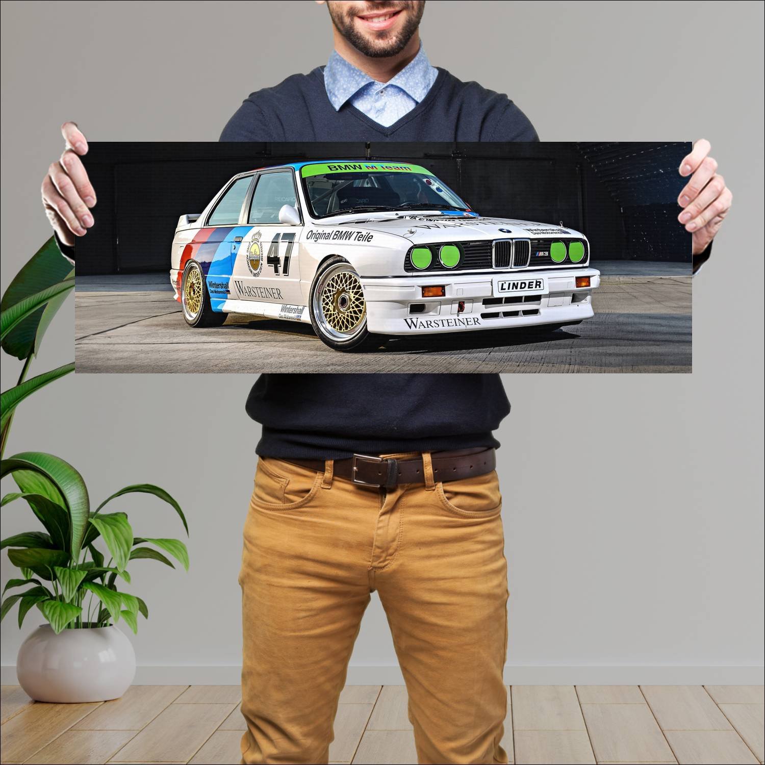 Cuadro grande 30x80cm 1987 bmw m3 dtm auto 109 Bmw