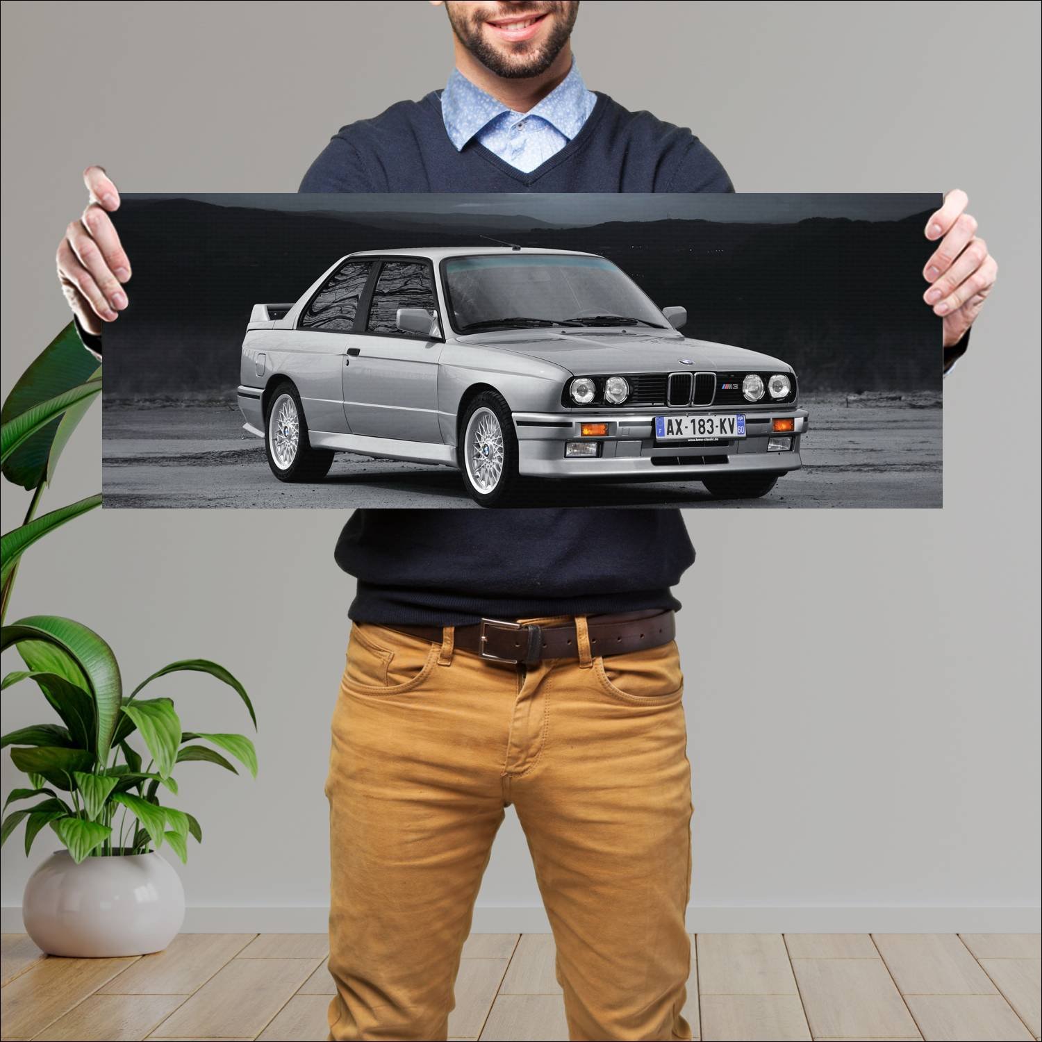 Cuadro grande 30x80cm 1987 bmw m3 evolution 2 door 111 Bmw