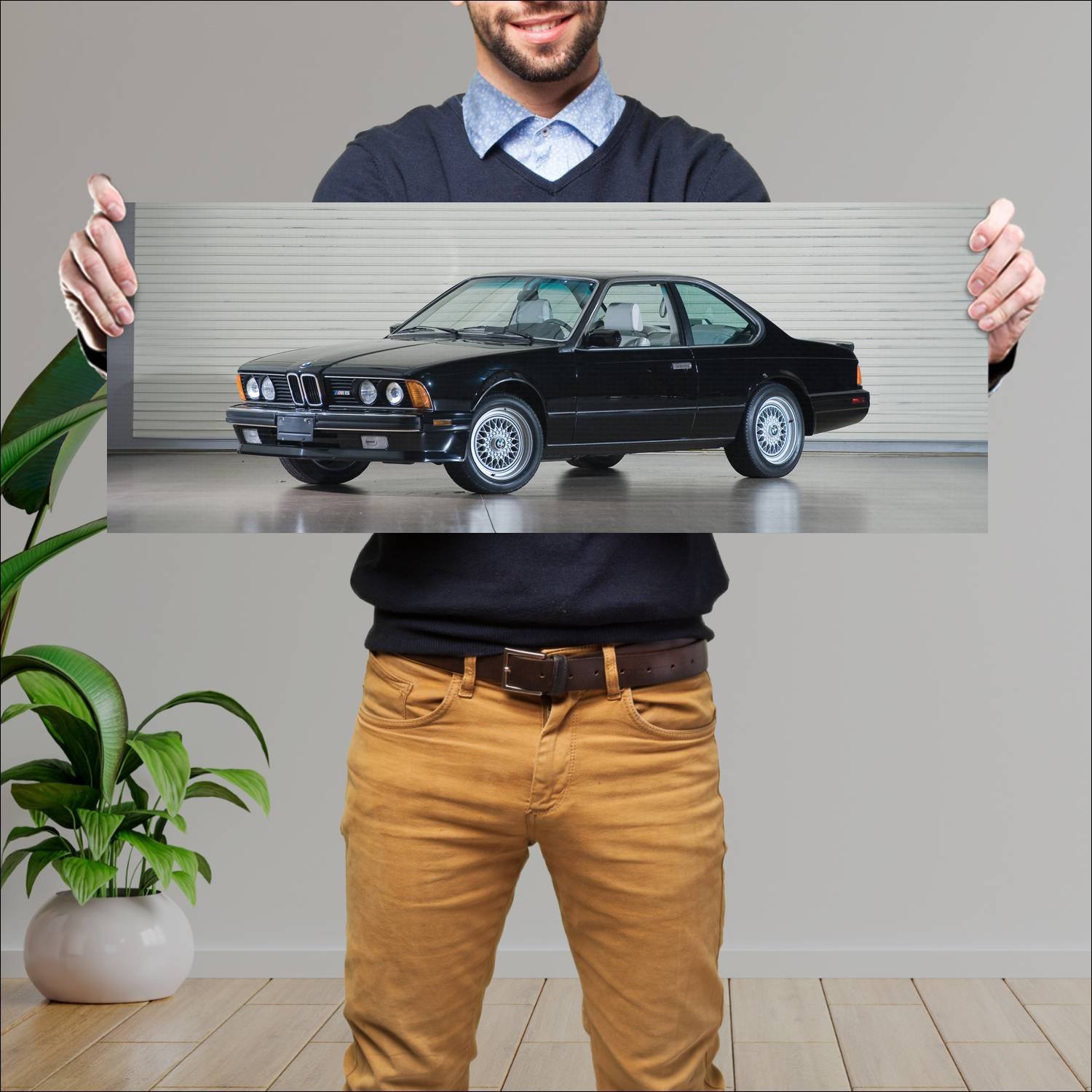 Cuadro grande 30x80cm 1987 bmw m6 coupe us auto 114 Bmw