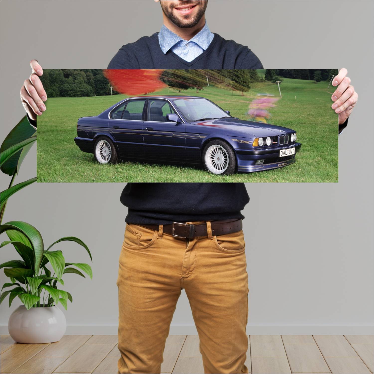 Cuadro grande 30x80cm 1988 alpina b10 based on 5 s 115 Bmw