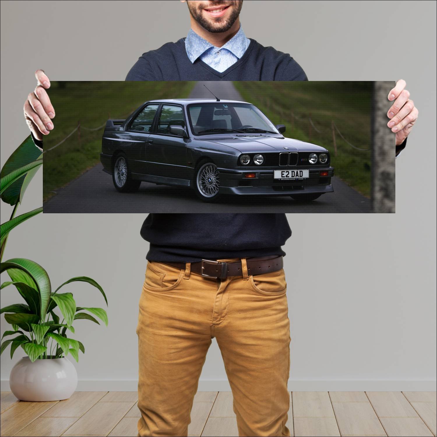 Cuadro grande 30x80cm 1988 bmw m3 evolution ii 2 d 117 Bmw