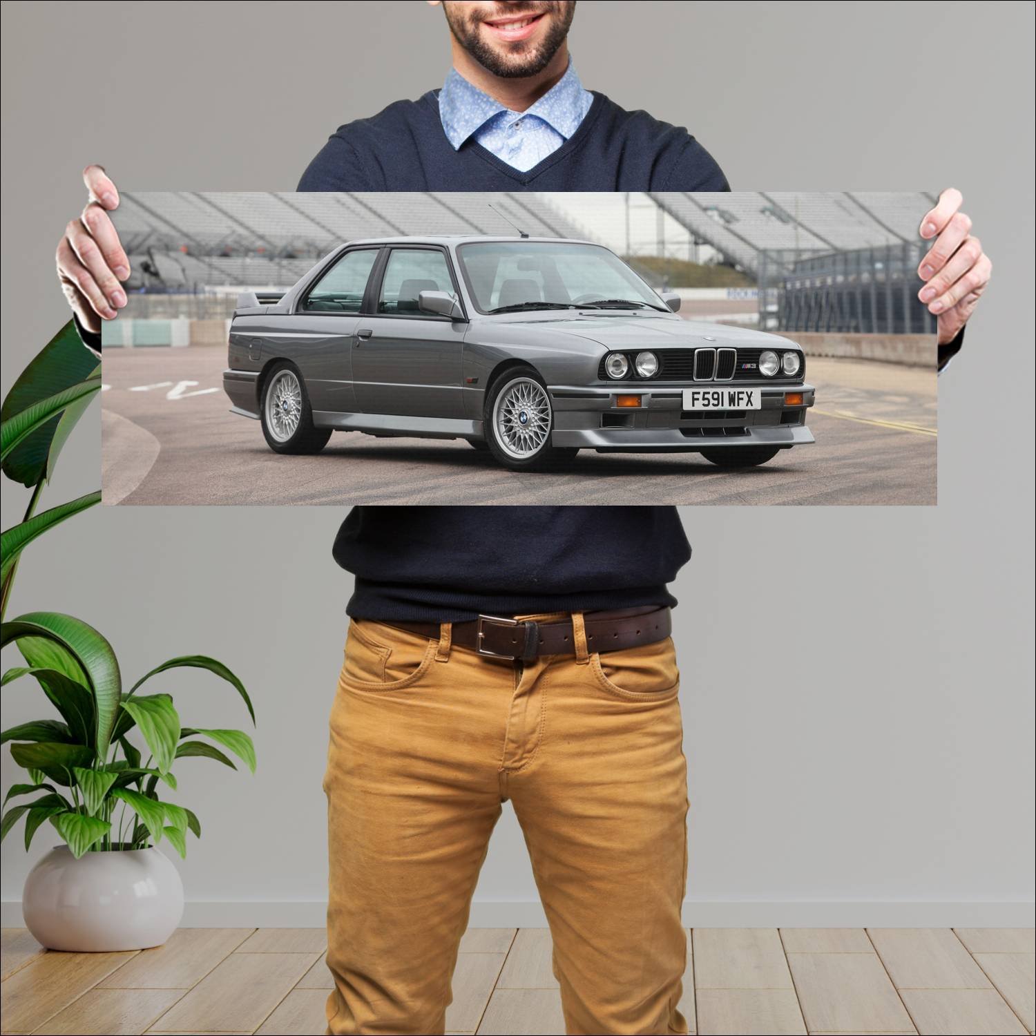 Cuadro grande 30x80cm 1988 bmw m3 evolution ii 2 d 118 Bmw