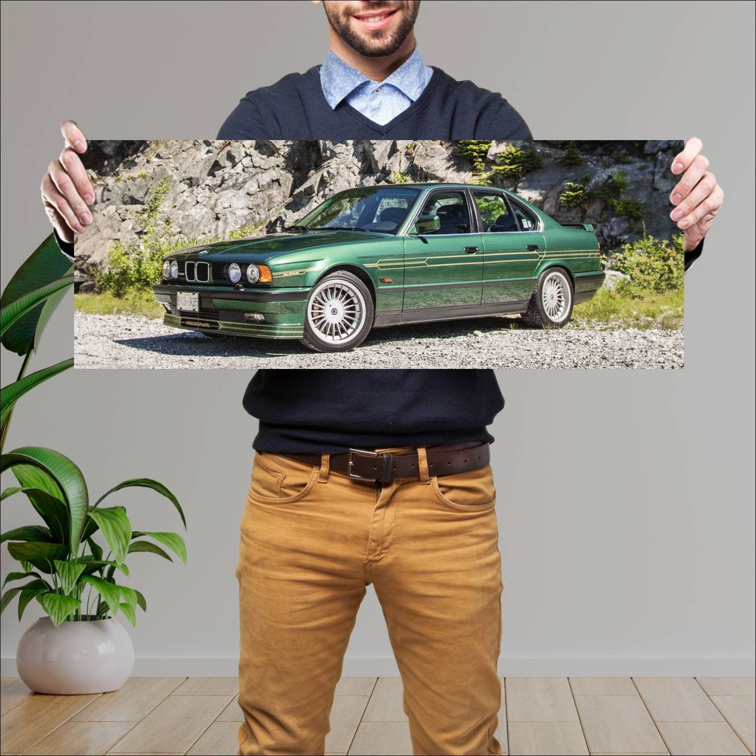 Cuadro grande 30x80cm 1989 alpina b10 biturbo base 120 Bmw