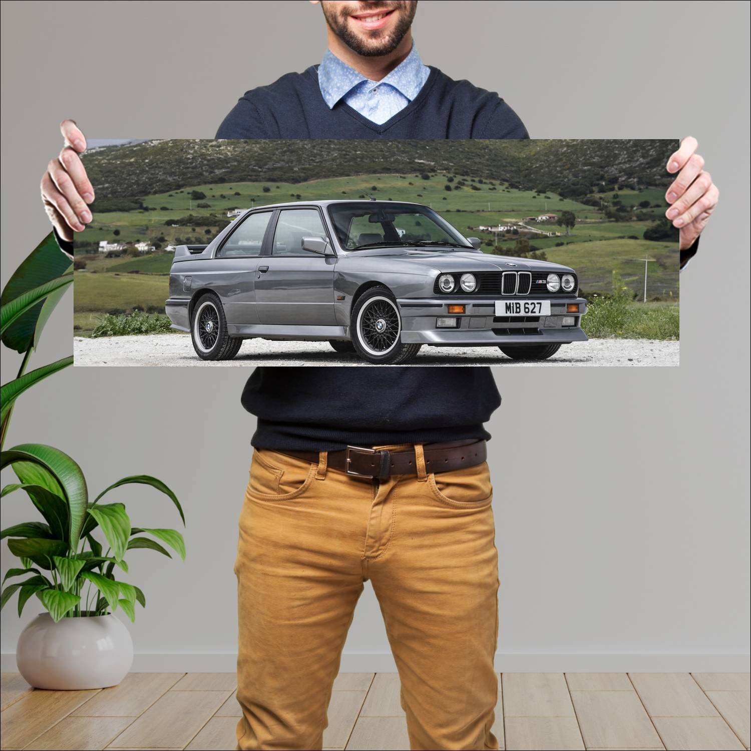 Cuadro grande 30x80cm 1989 bmw m3 roberto ravaglia 124 Bmw
