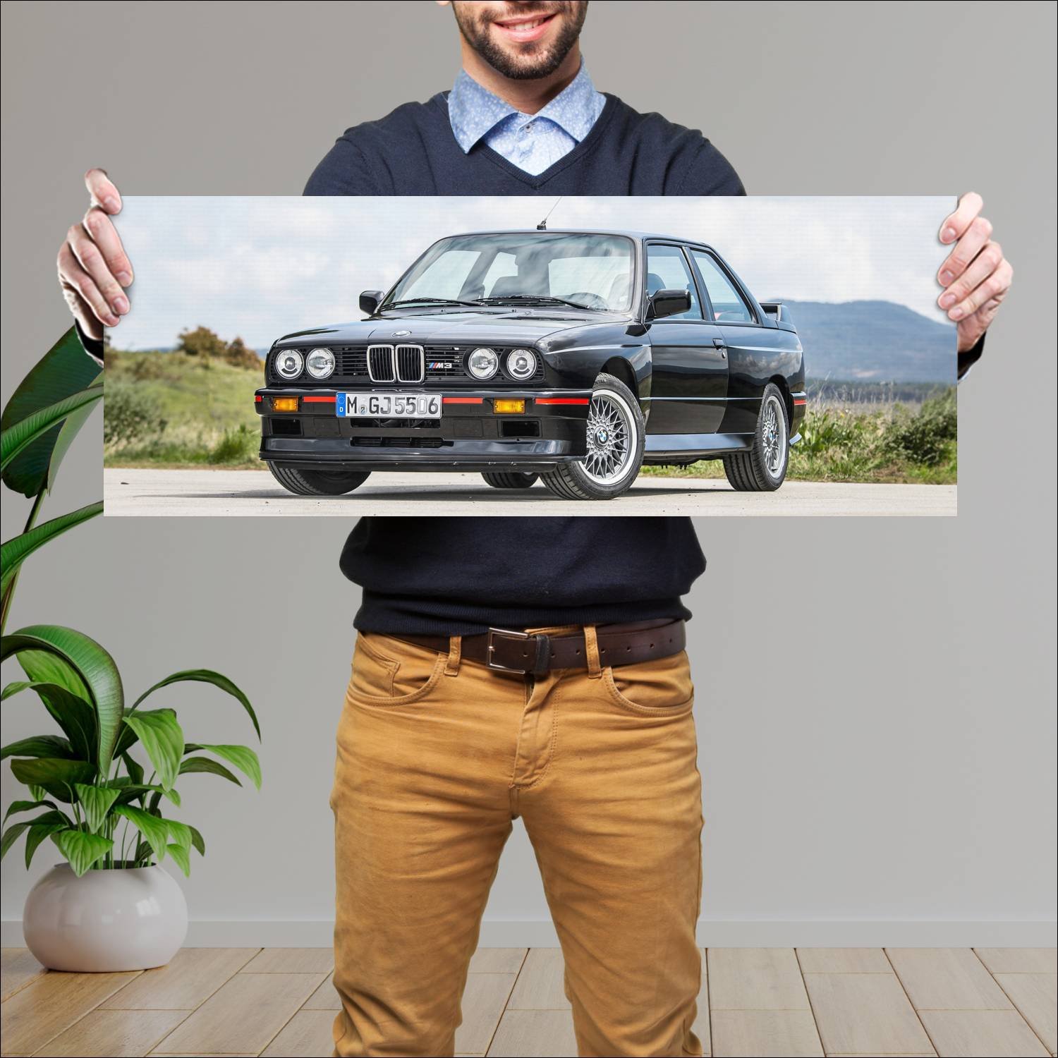 Cuadro grande 30x80cm 1989 bmw m3 sport evolution 125 Bmw