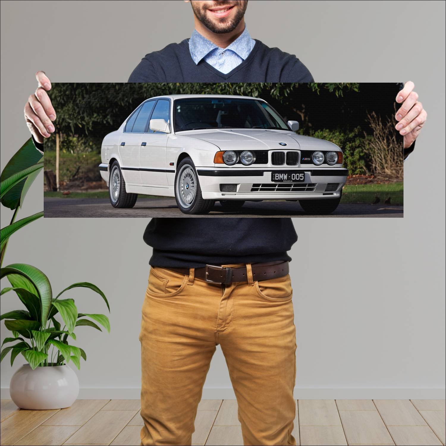 Cuadro grande 30x80cm 1989 bmw m5 au auto 127 Bmw