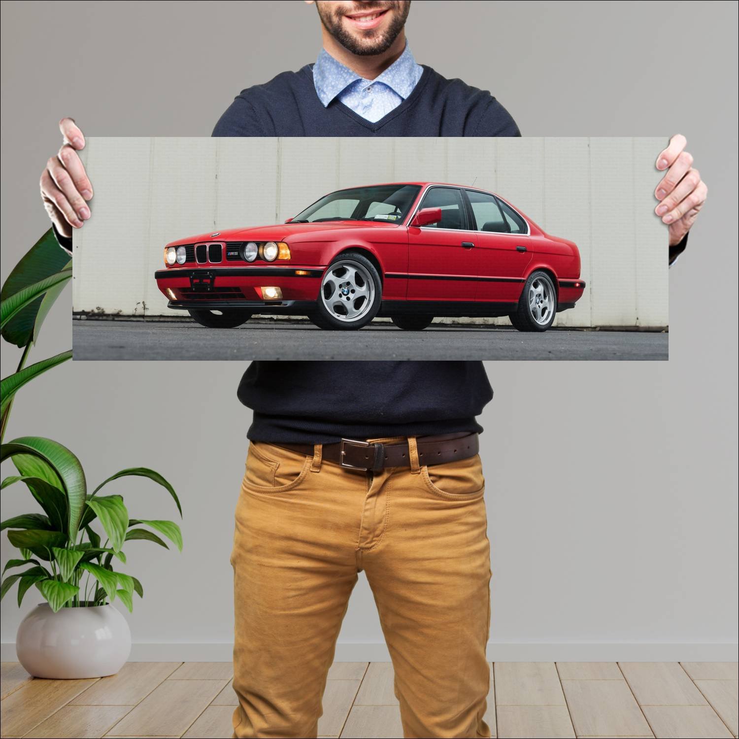Cuadro grande 30x80cm 1989 bmw m5 us auto 129 Bmw