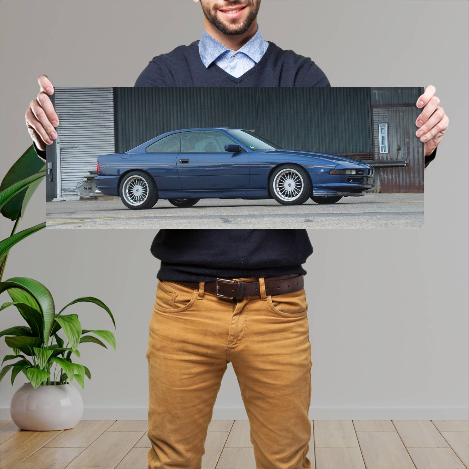 Cuadro grande 30x80cm 1990 alpina b12 based on 8 s 133 Bmw