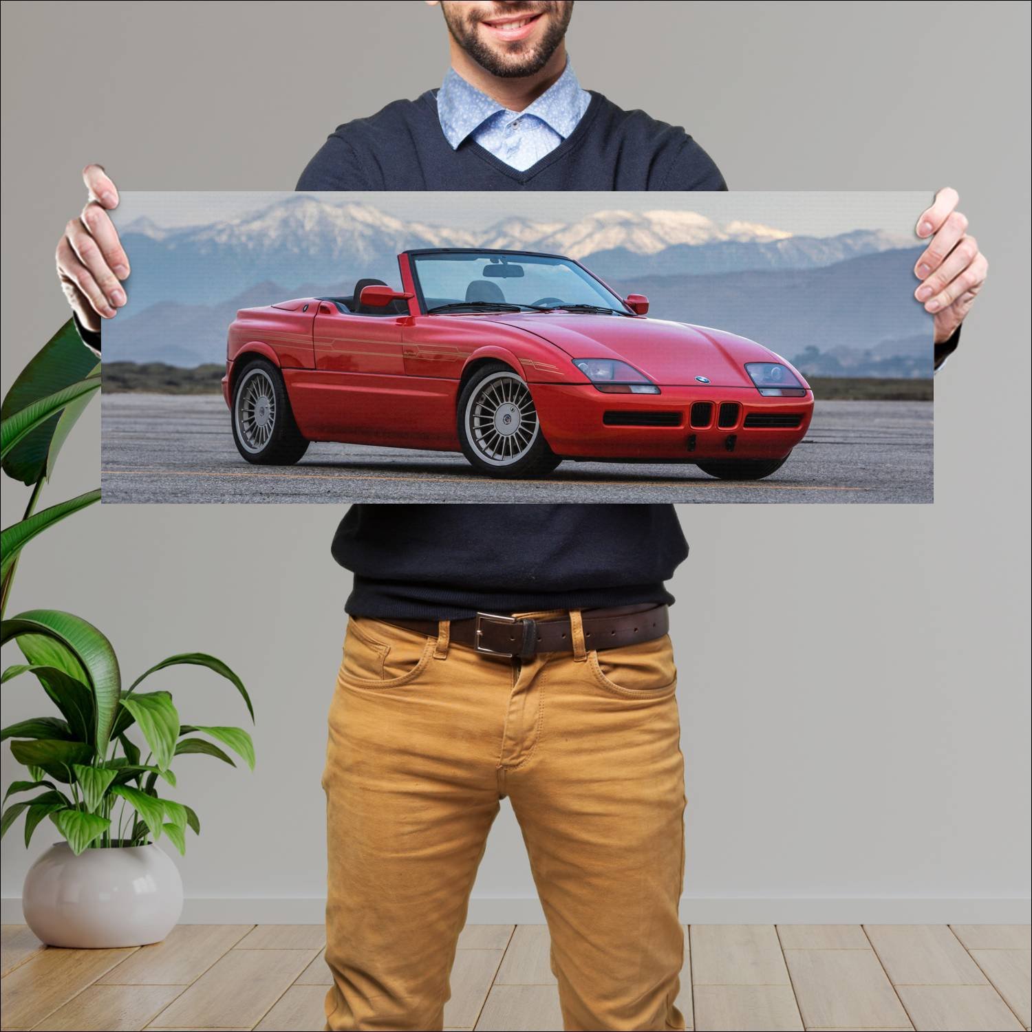 Cuadro grande 30x80cm 1990 alpina roadster limited 134 Bmw