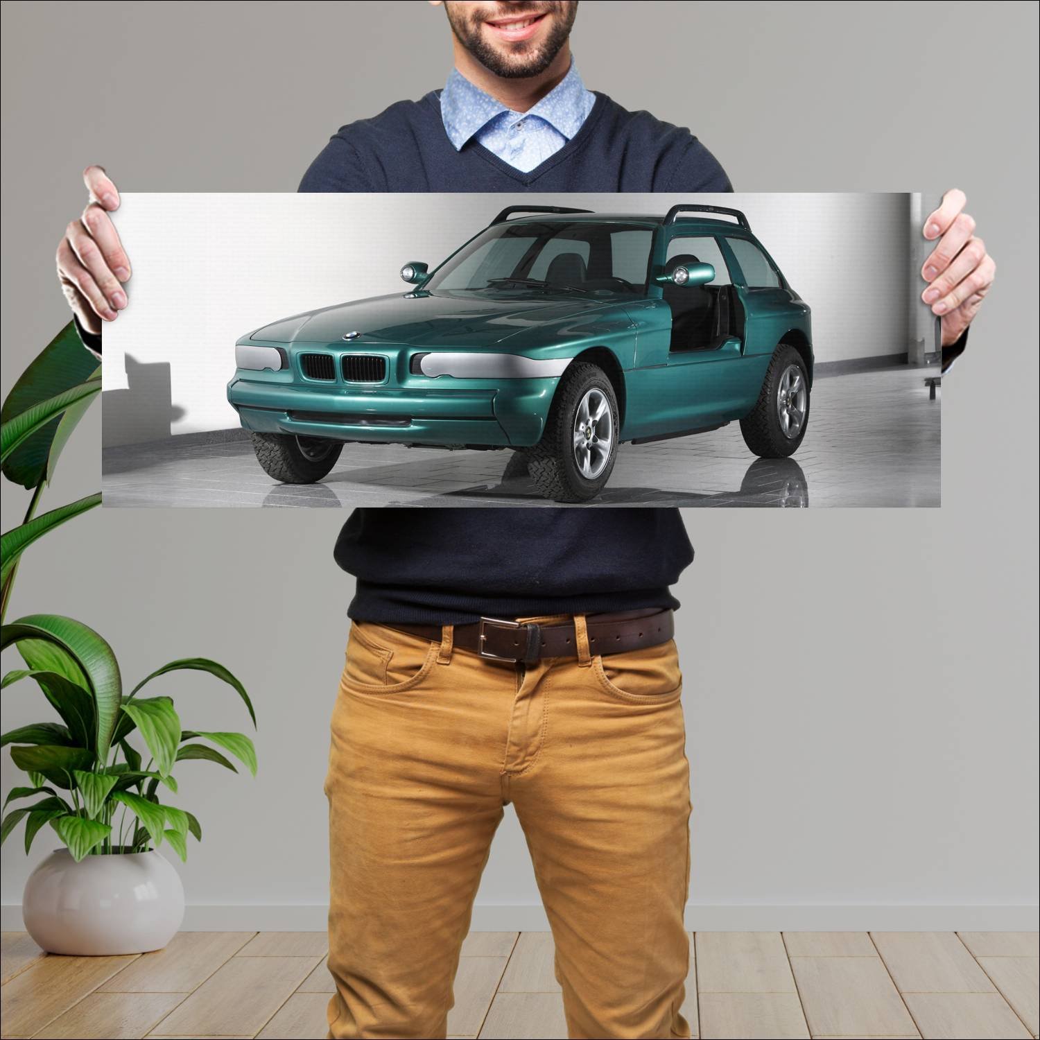 Cuadro grande 30x80cm 1991 bmw z1 coupe prototype 144 Bmw