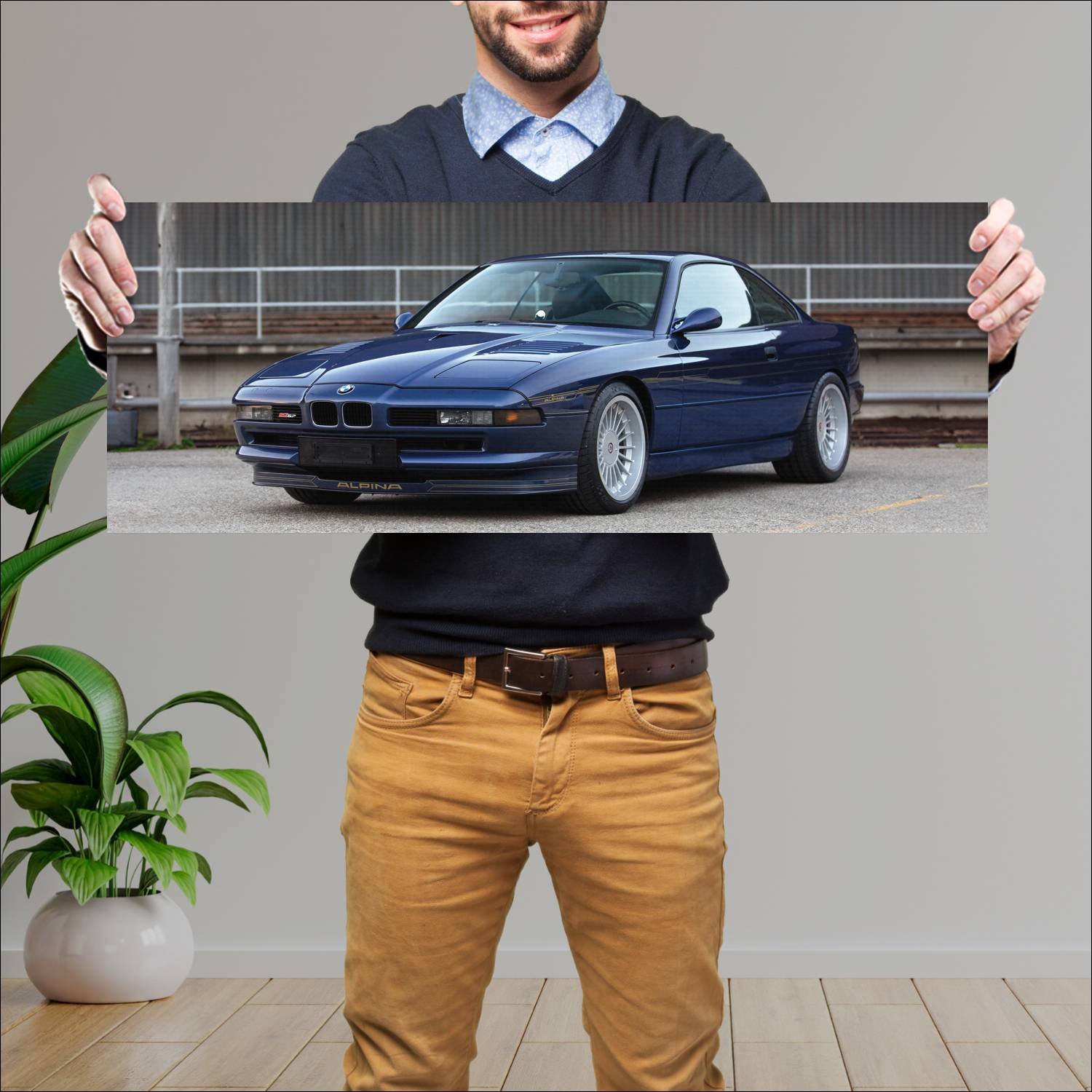 Cuadro grande 30x80cm 1992 alpina b12 based on 8 s 145 Bmw