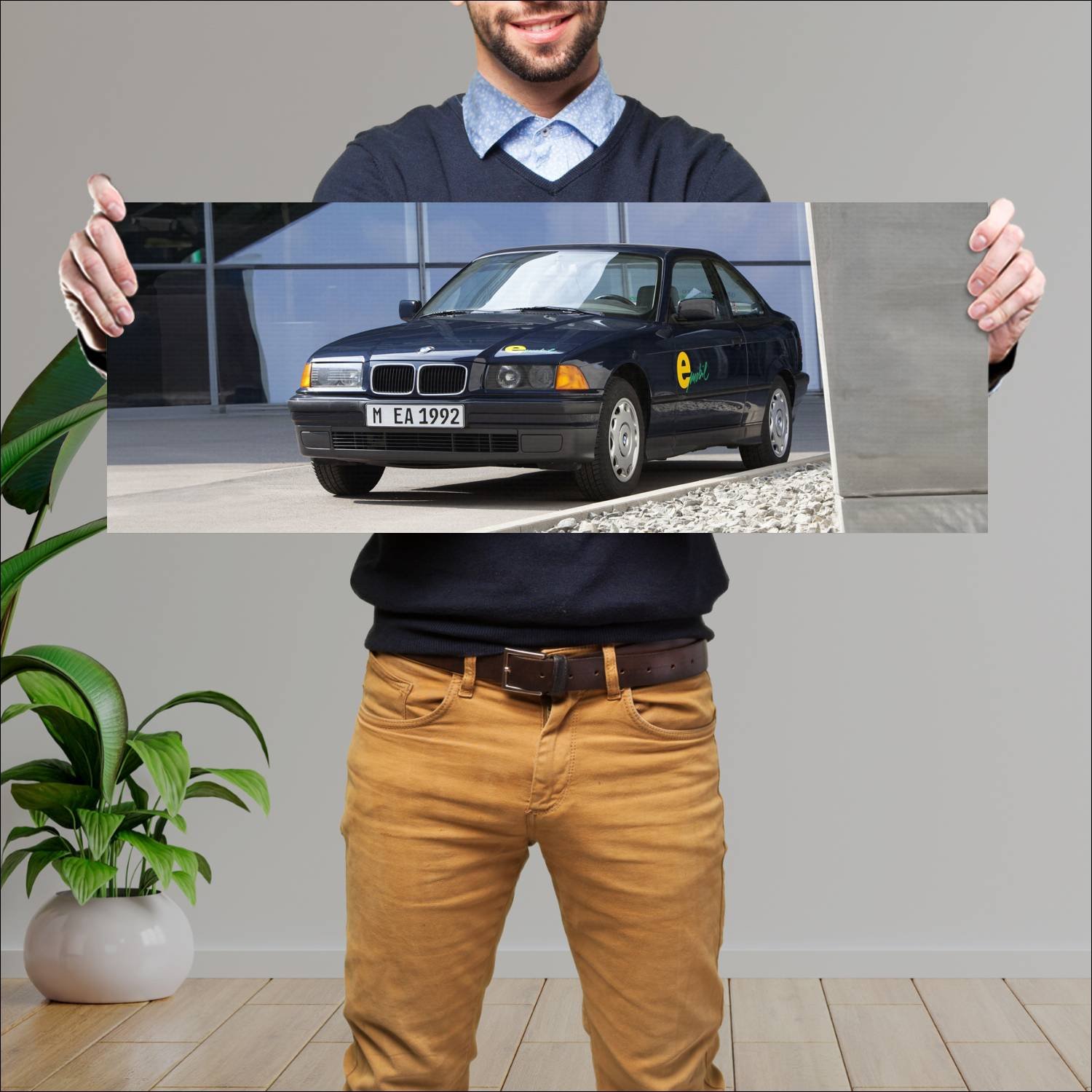 Cuadro grande 30x80cm 1992 bmw 3 series coupe emob 146 Bmw