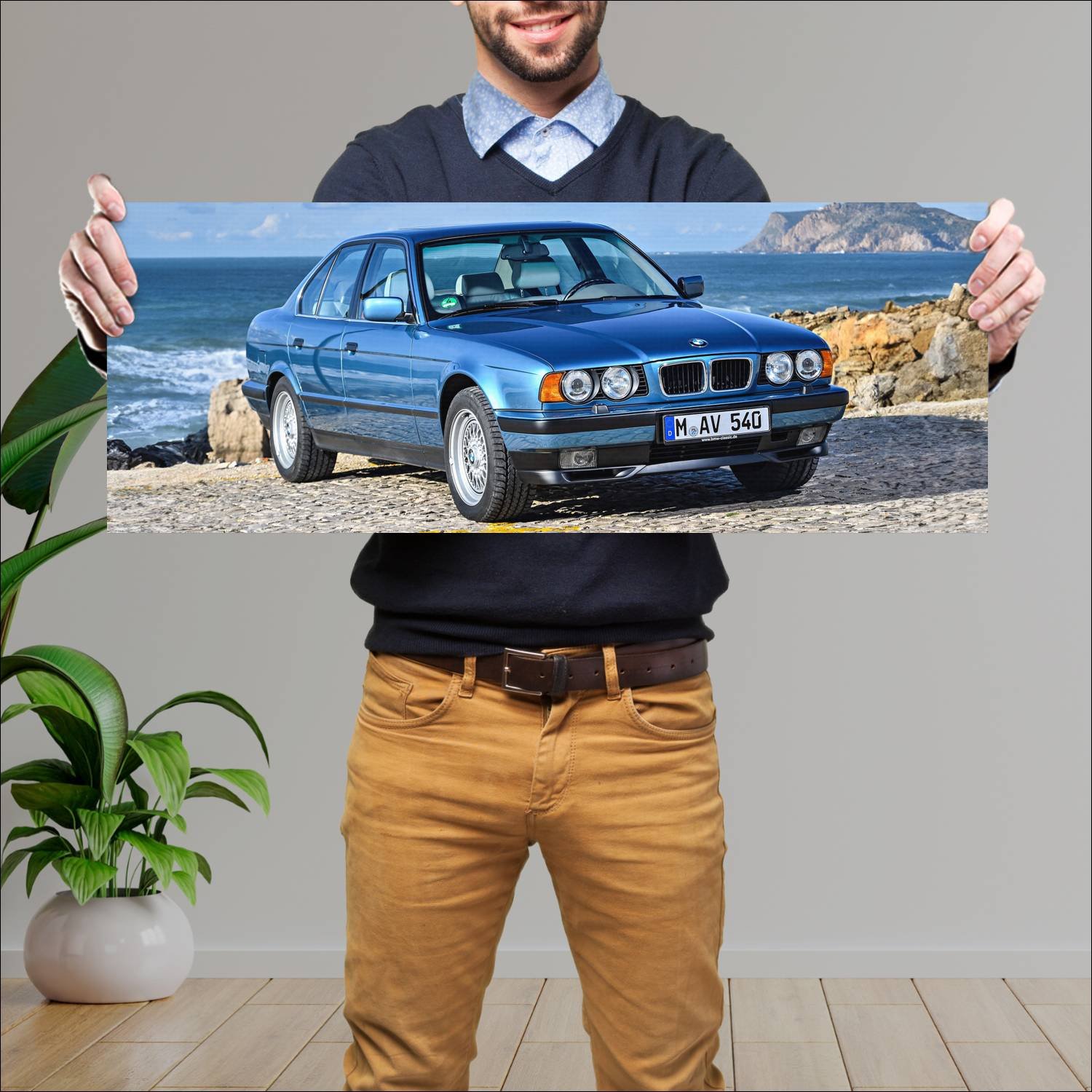 Cuadro grande 30x80cm 1992 bmw 5 series with wide 147 Bmw