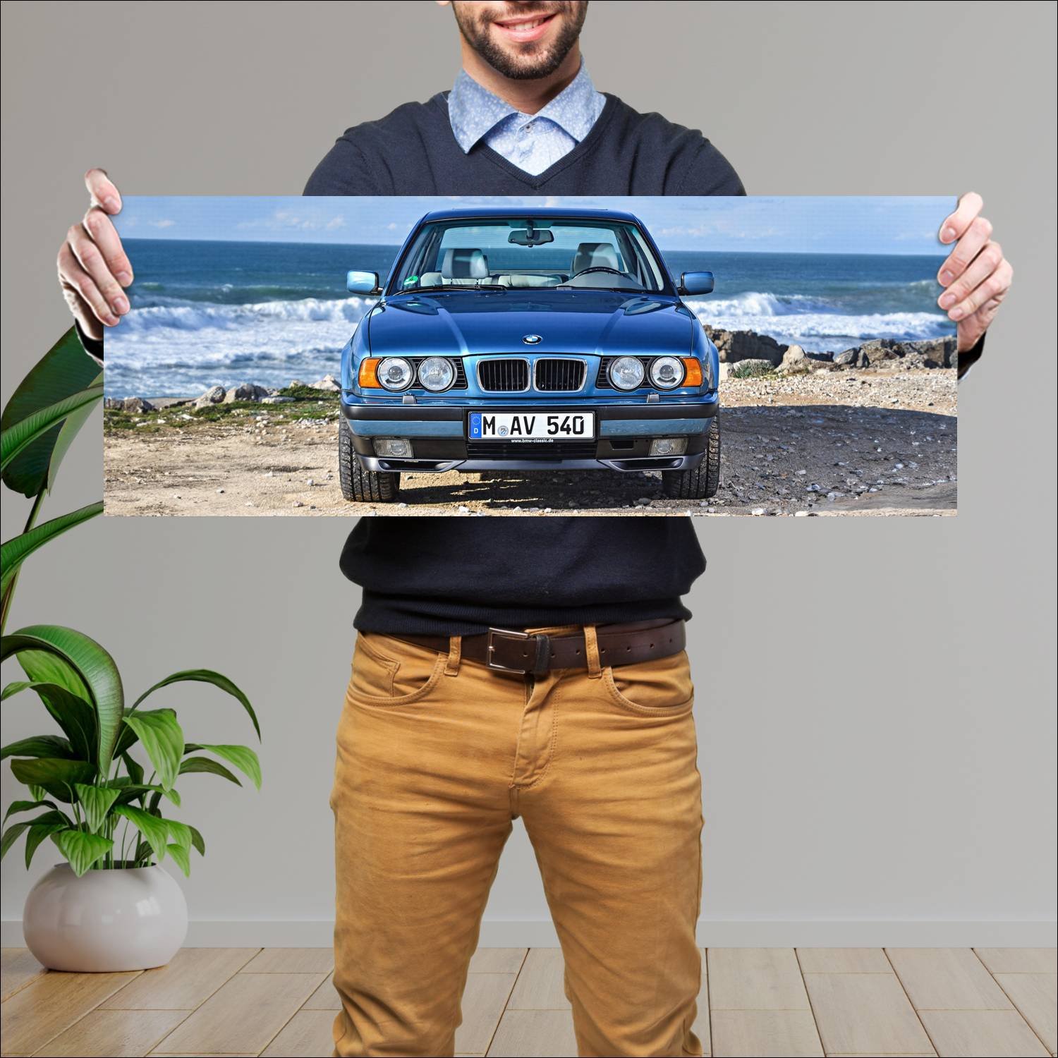 Cuadro grande 30x80cm 1992 bmw 5 series with wide 148 Bmw