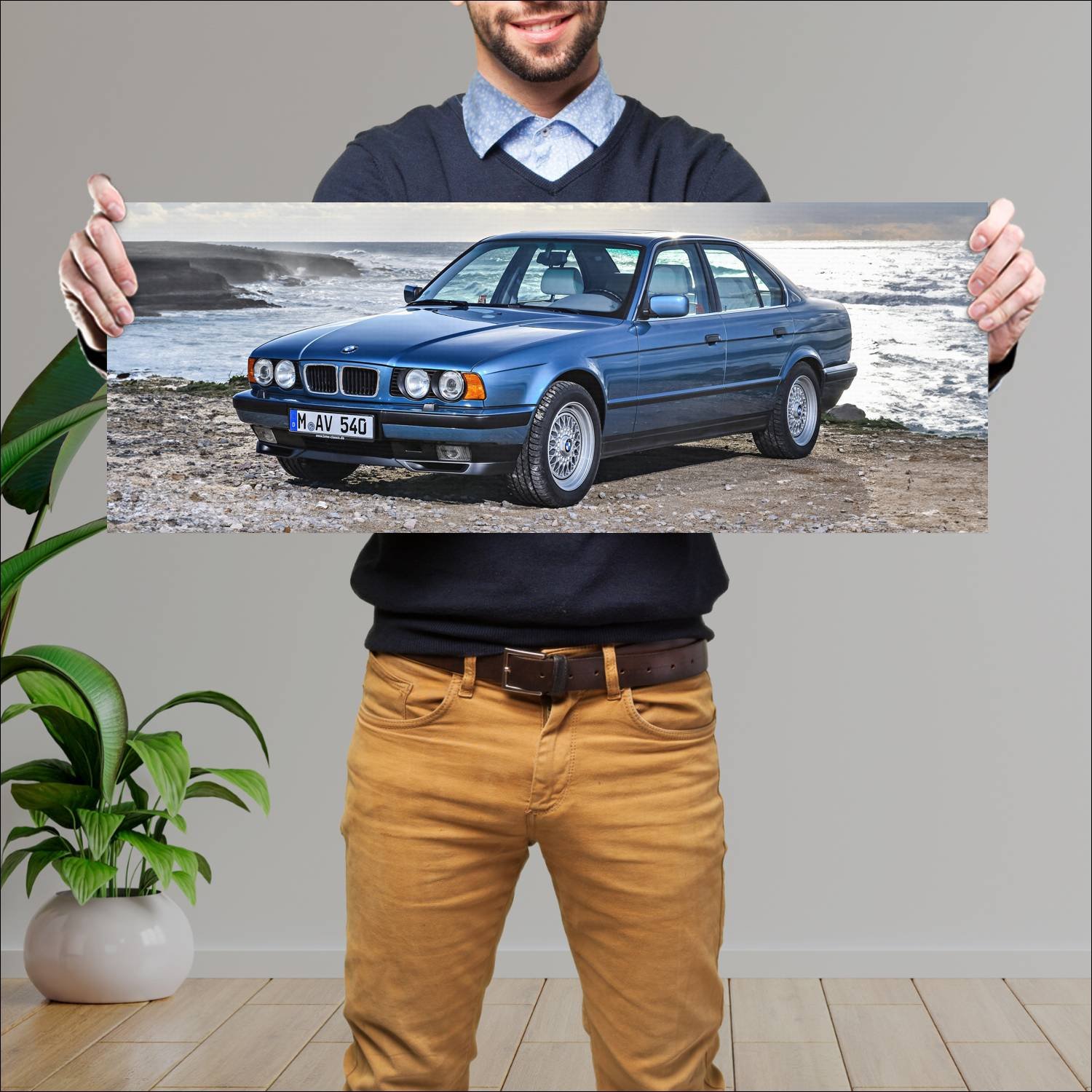 Cuadro grande 30x80cm 1992 bmw 5 series with wide 149 Bmw