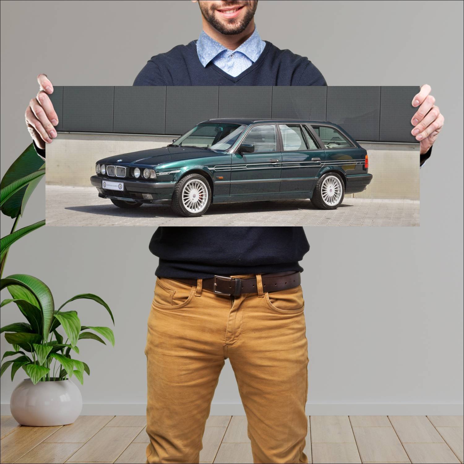 Cuadro grande 30x80cm 1993 alpina b10 based on 5 s 153 Bmw