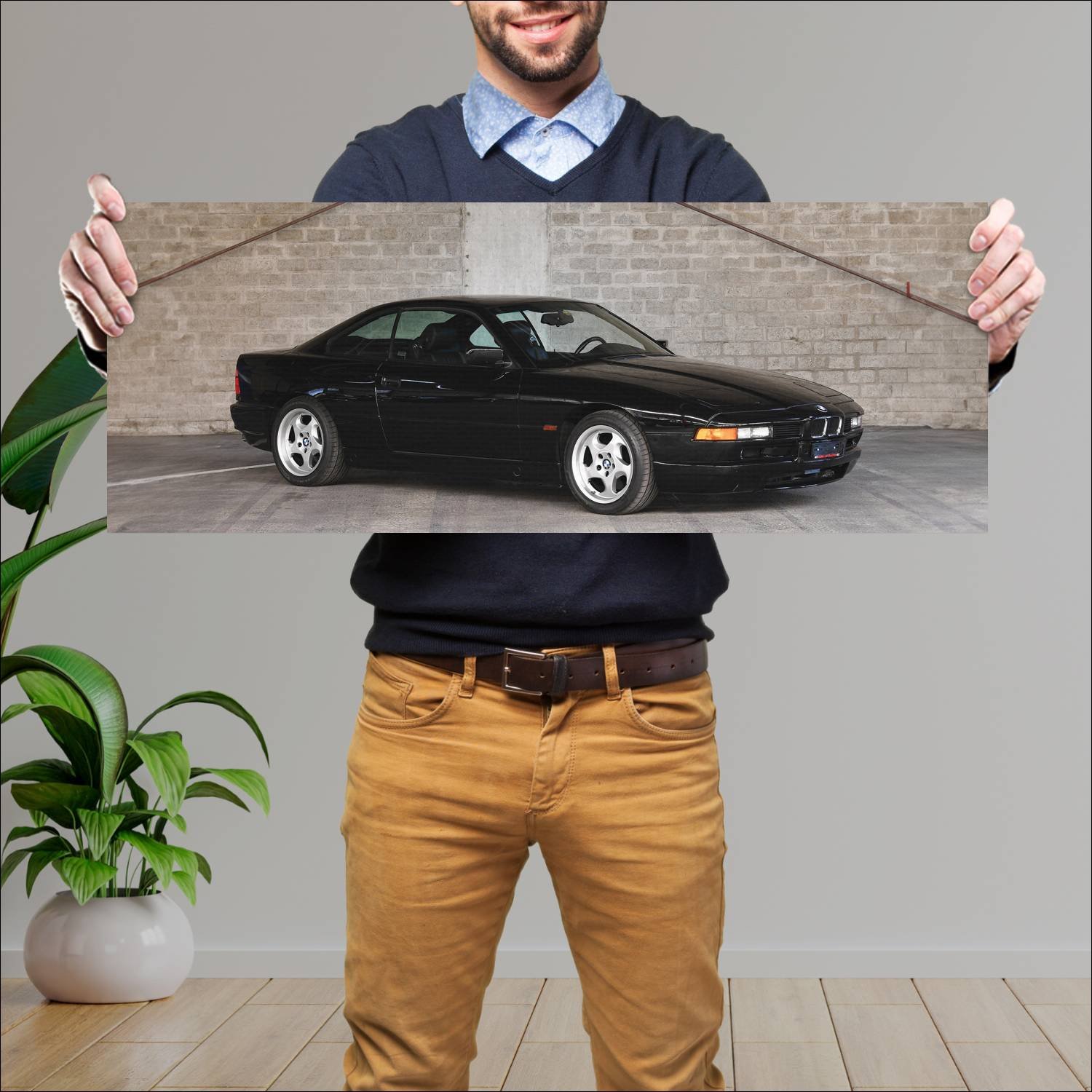 Cuadro grande 30x80cm 1993 bmw 850 csi coupe us 91 154 Bmw