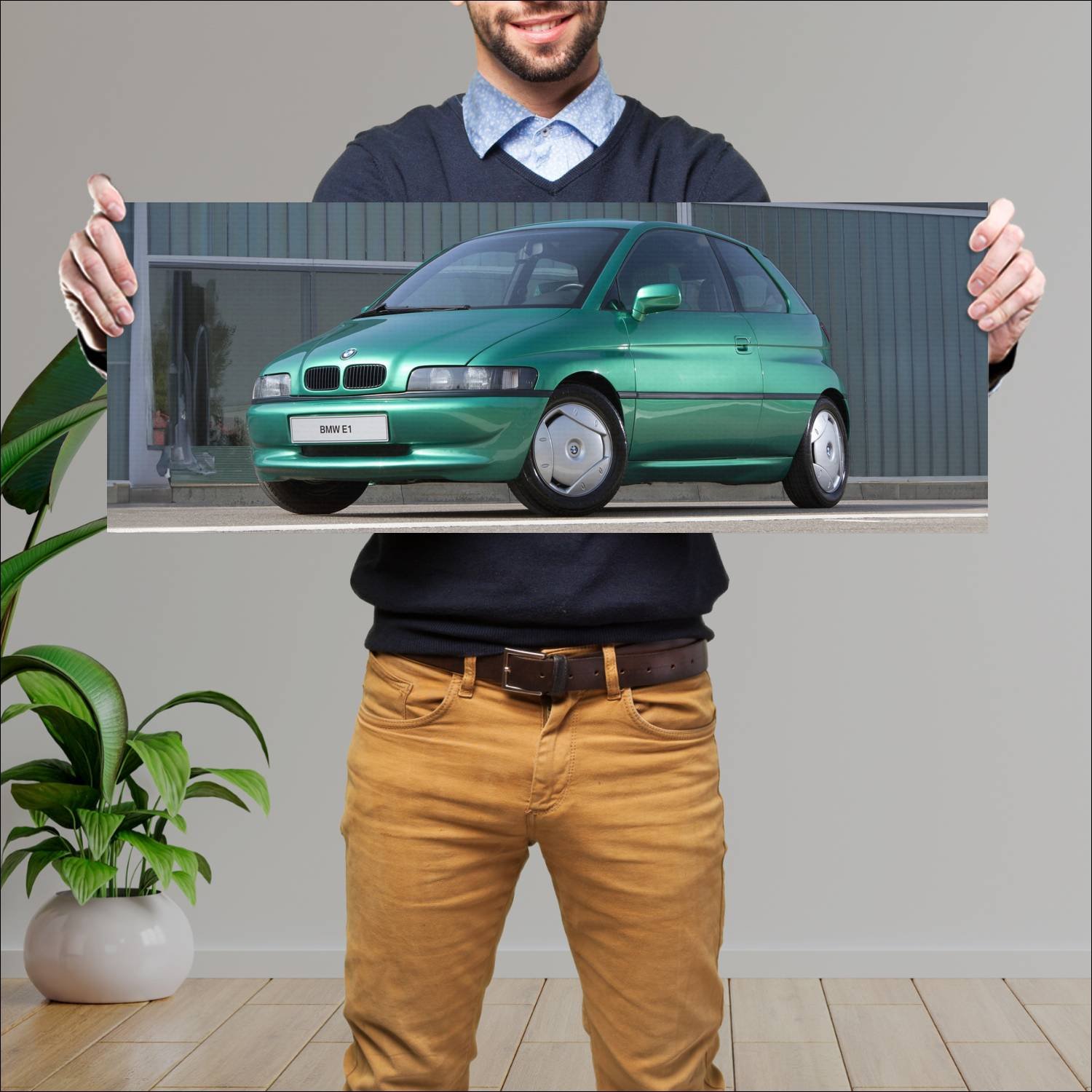 Cuadro grande 30x80cm 1993 bmw z15 e1 concept Bmw