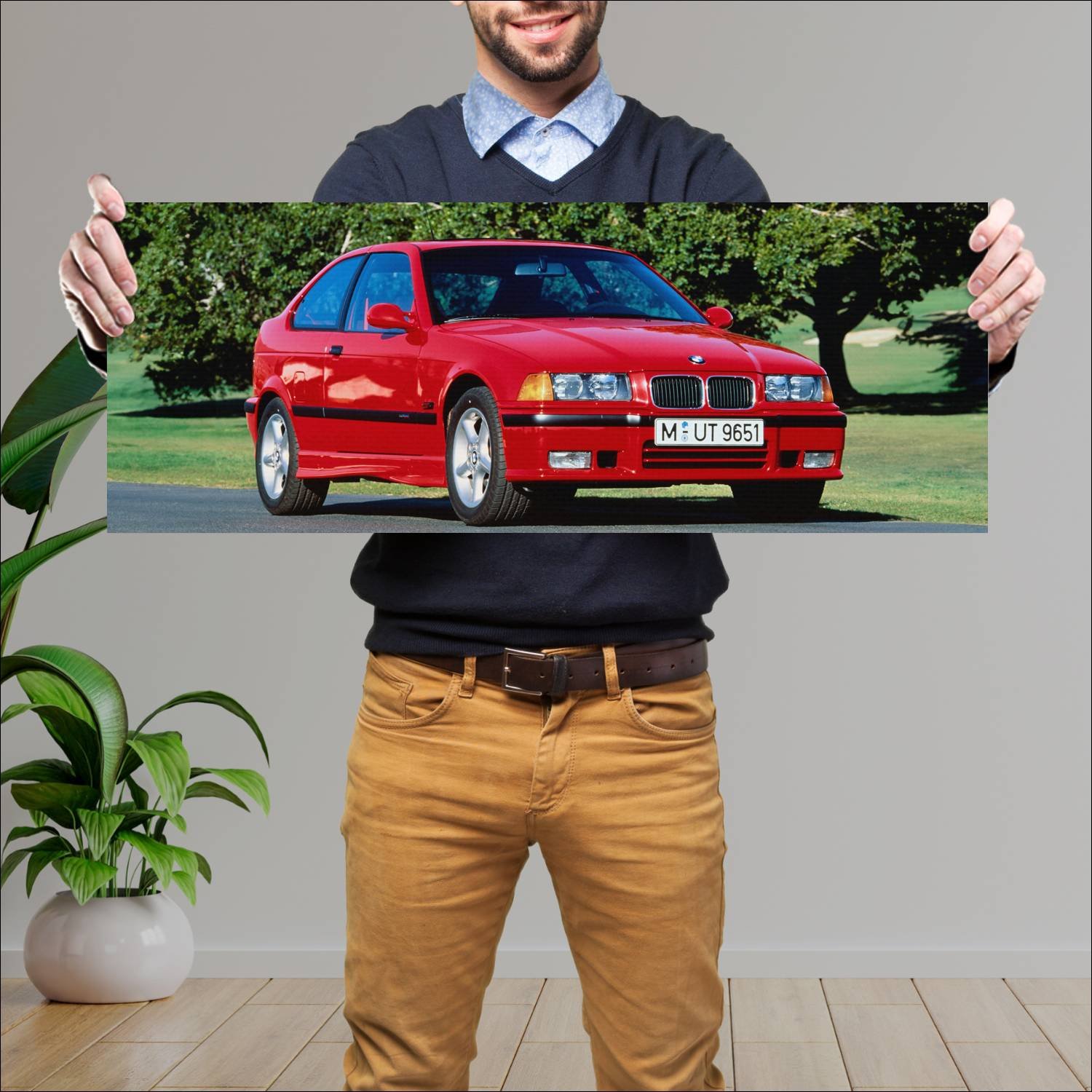 Cuadro grande 30x80cm 1994 bmw 3 series compact m 157 Bmw