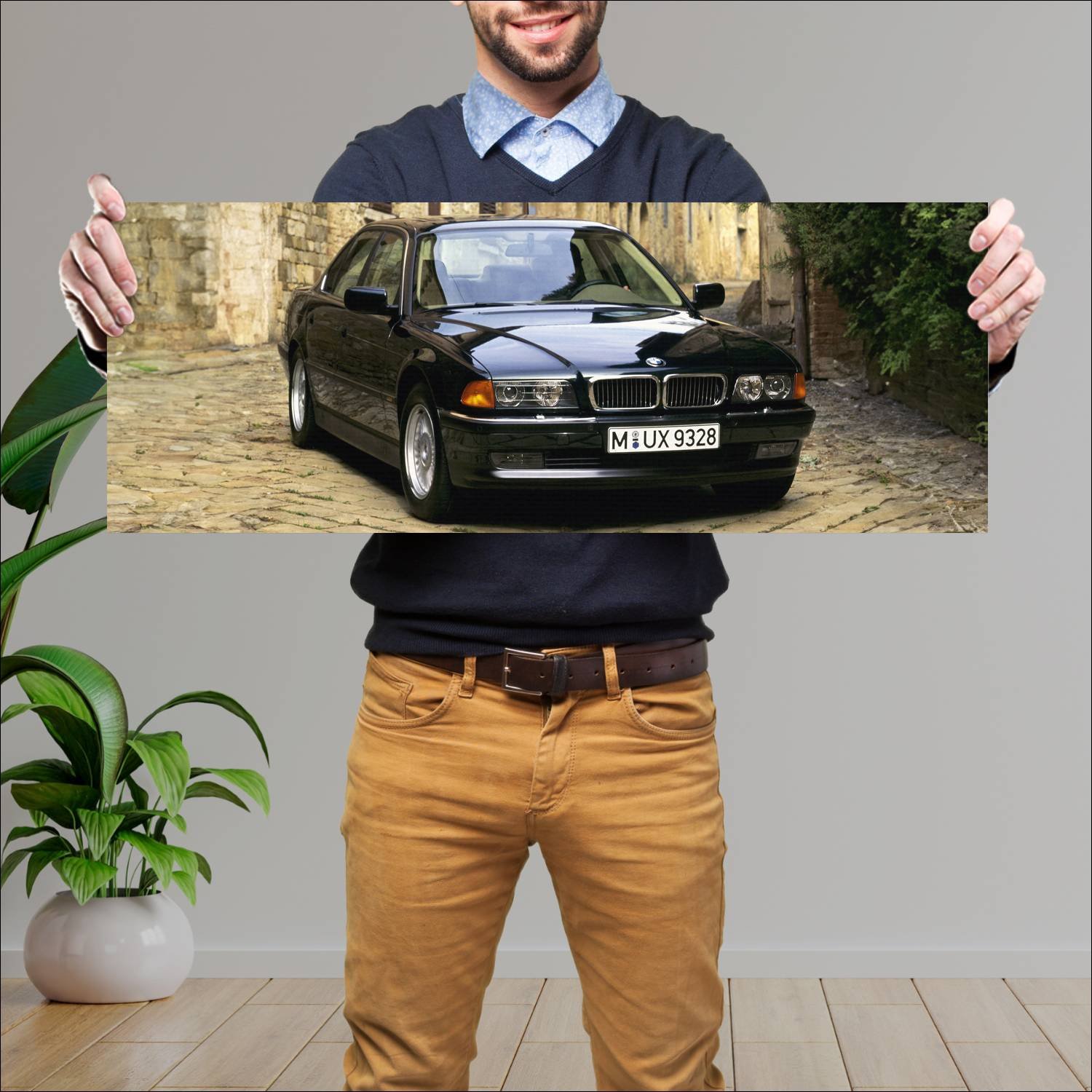 Cuadro grande 30x80cm 1994 bmw 7 series auto 160 Bmw