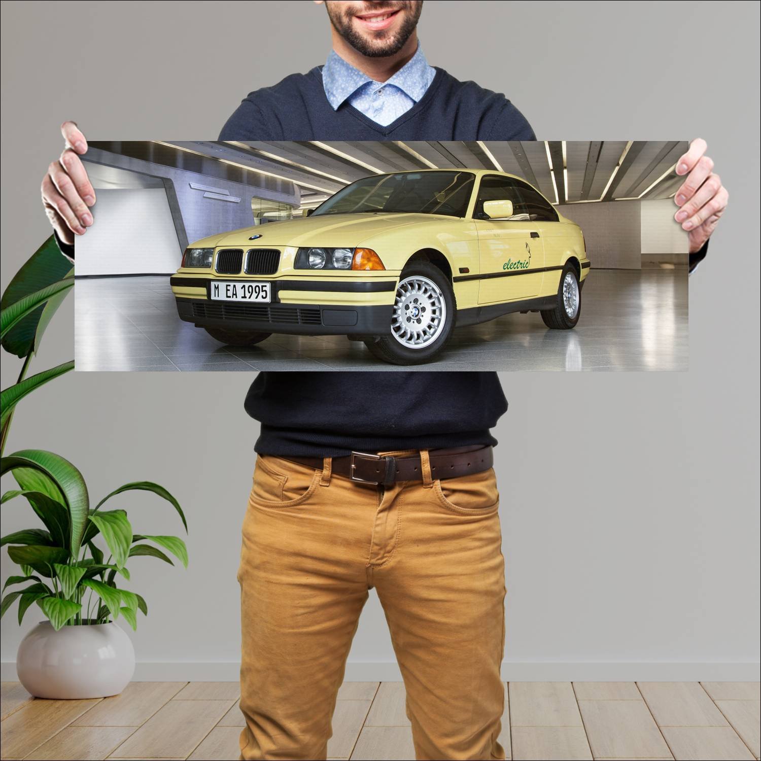 Cuadro grande 30x80cm 1995 bmw 3 series coupe elec 167 Bmw