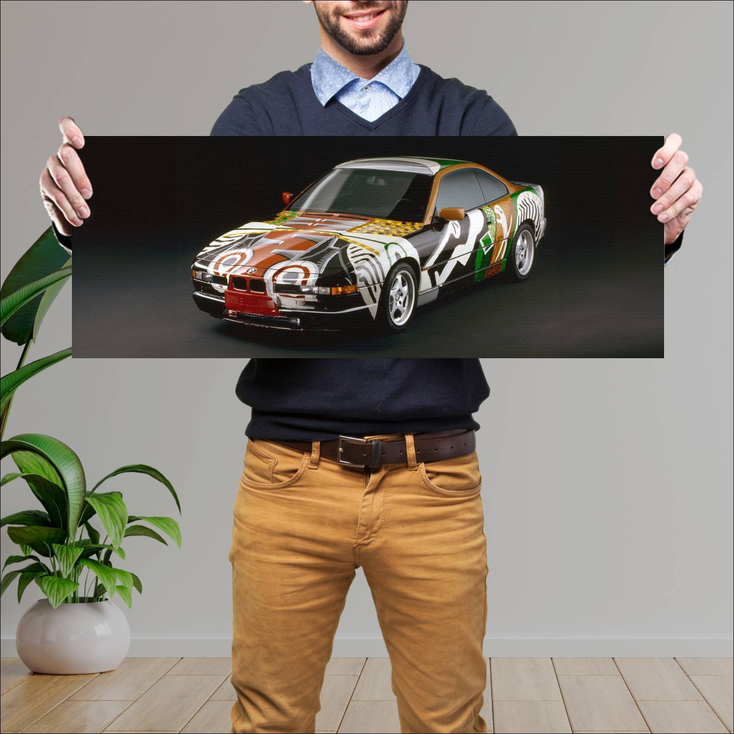 Cuadro grande 30x80cm 1995 bmw 850csi by david hoc 170 Bmw