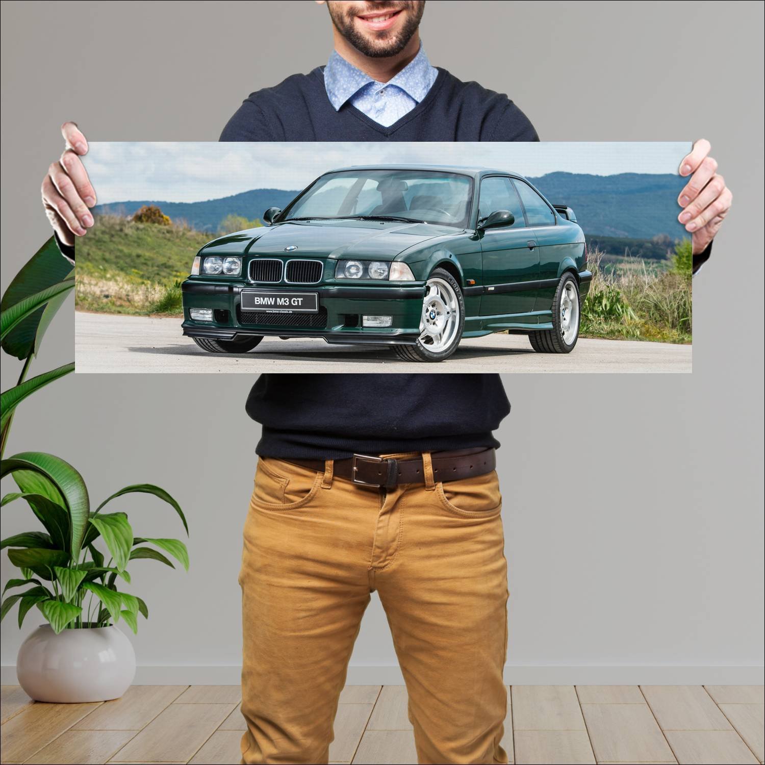 Cuadro grande 30x80cm 1995 bmw m3 gt coupe auto 171 Bmw