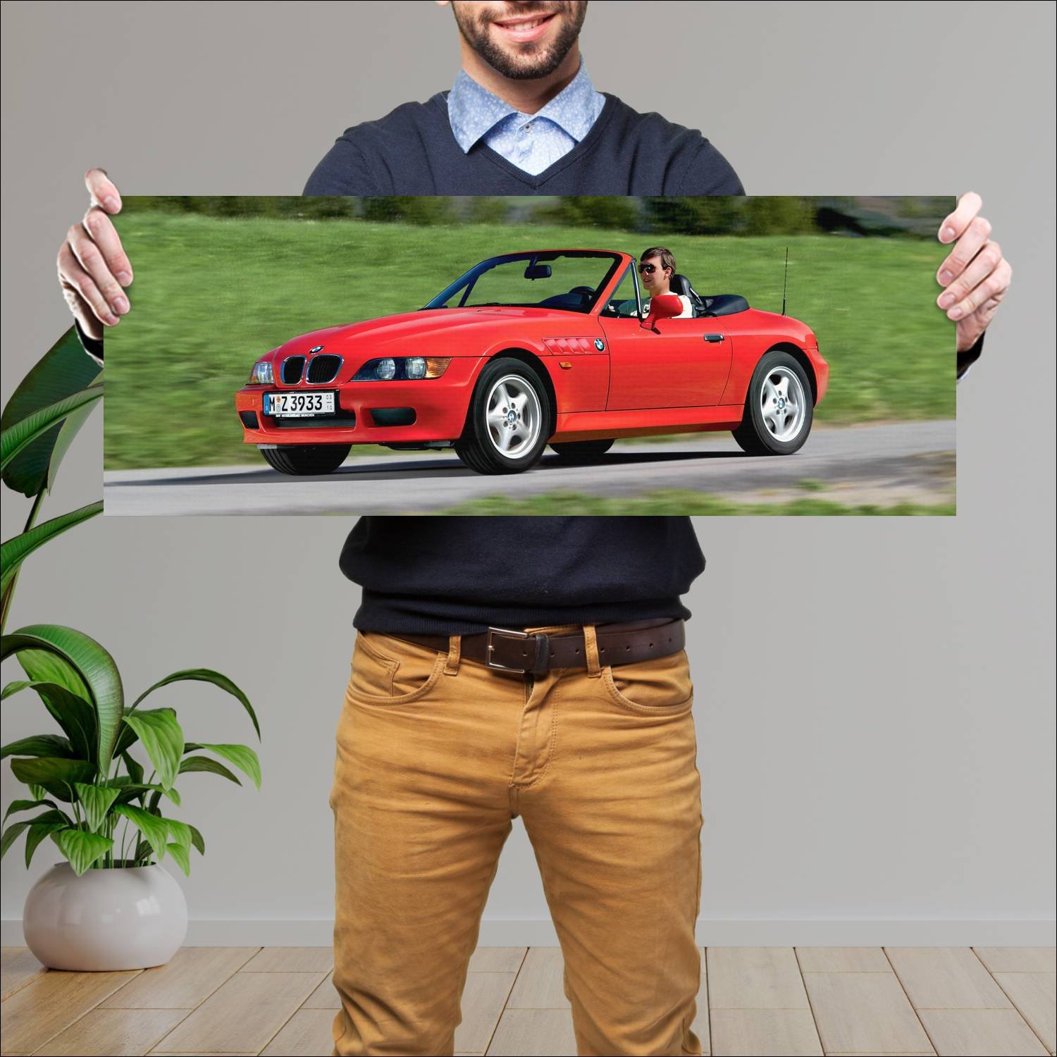 Cuadro grande 30x80cm 1995 bmw z3 auto 178 Bmw