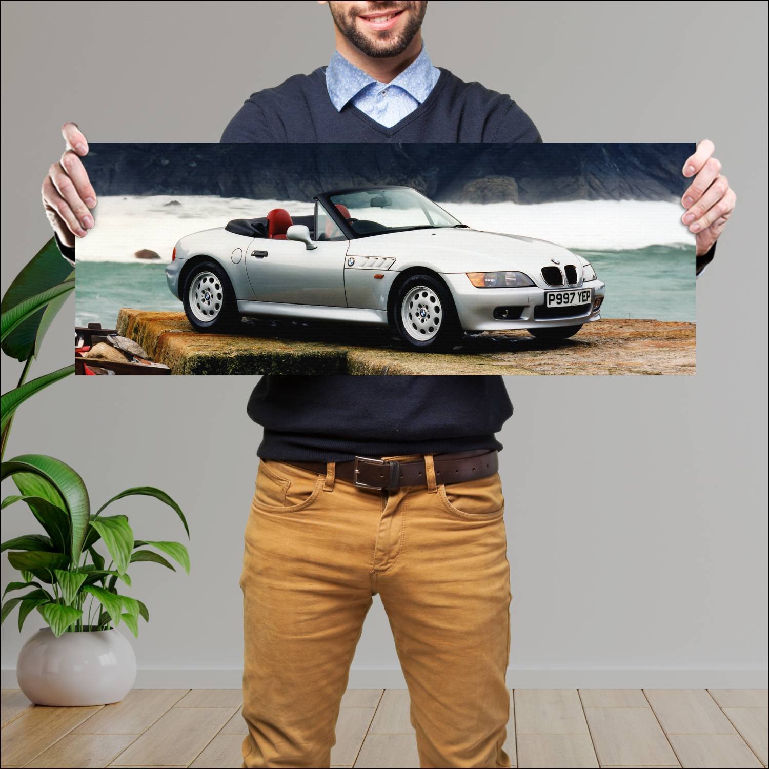 Cuadro grande 30x80cm 1995 bmw z3 uk auto 179 Bmw