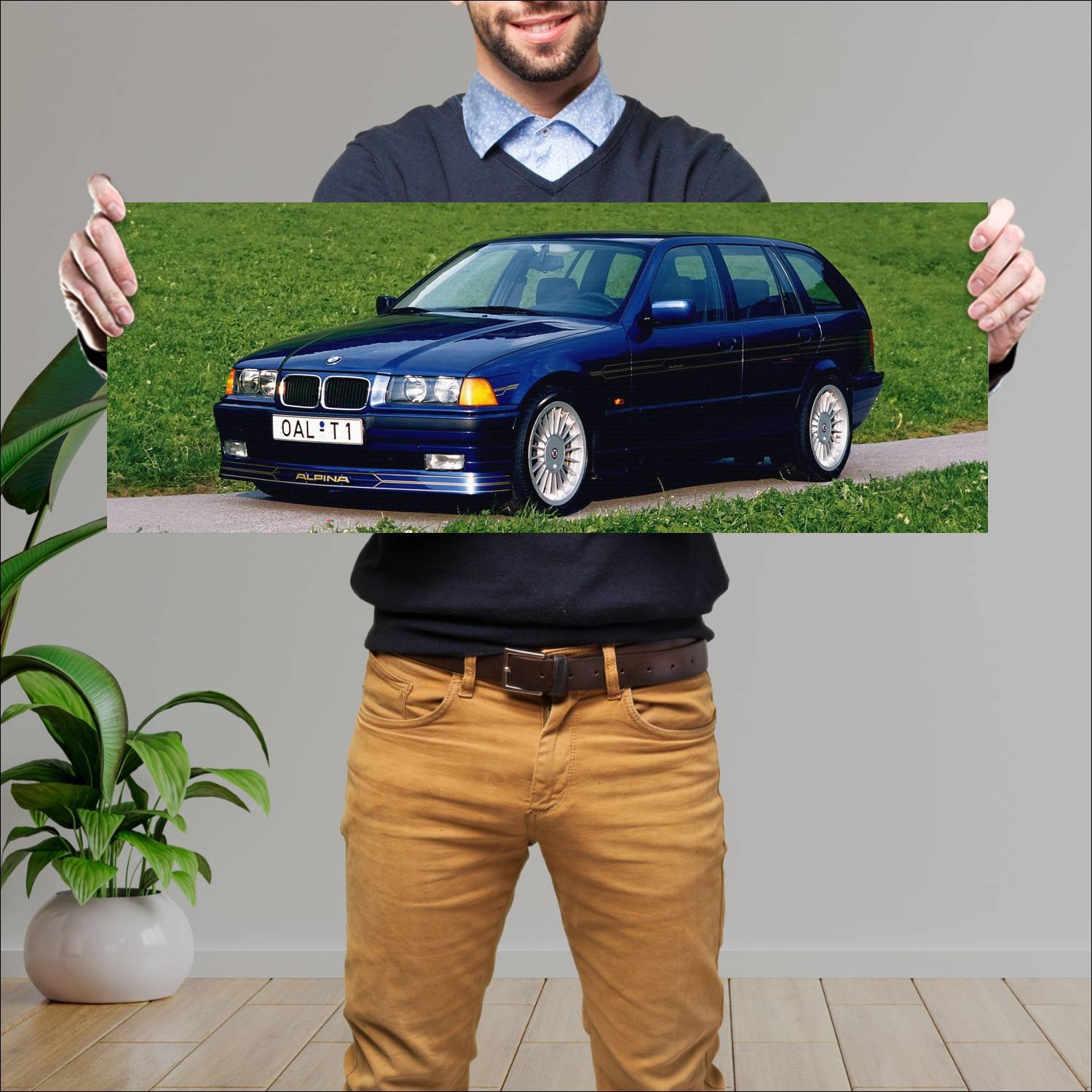 Cuadro grande 30x80cm 1996 alpina b3 based on 3 se 180 Bmw