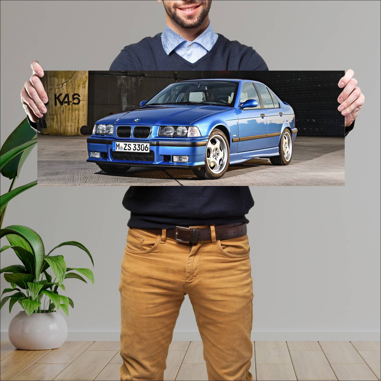 Cuadro grande 30x80cm 1996 bmw m3 auto 184 Bmw