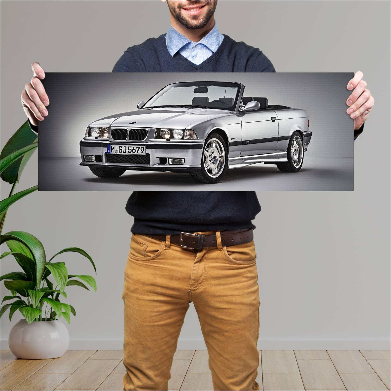 Cuadro grande 30x80cm 1996 bmw m3 cabrio auto 185 Bmw