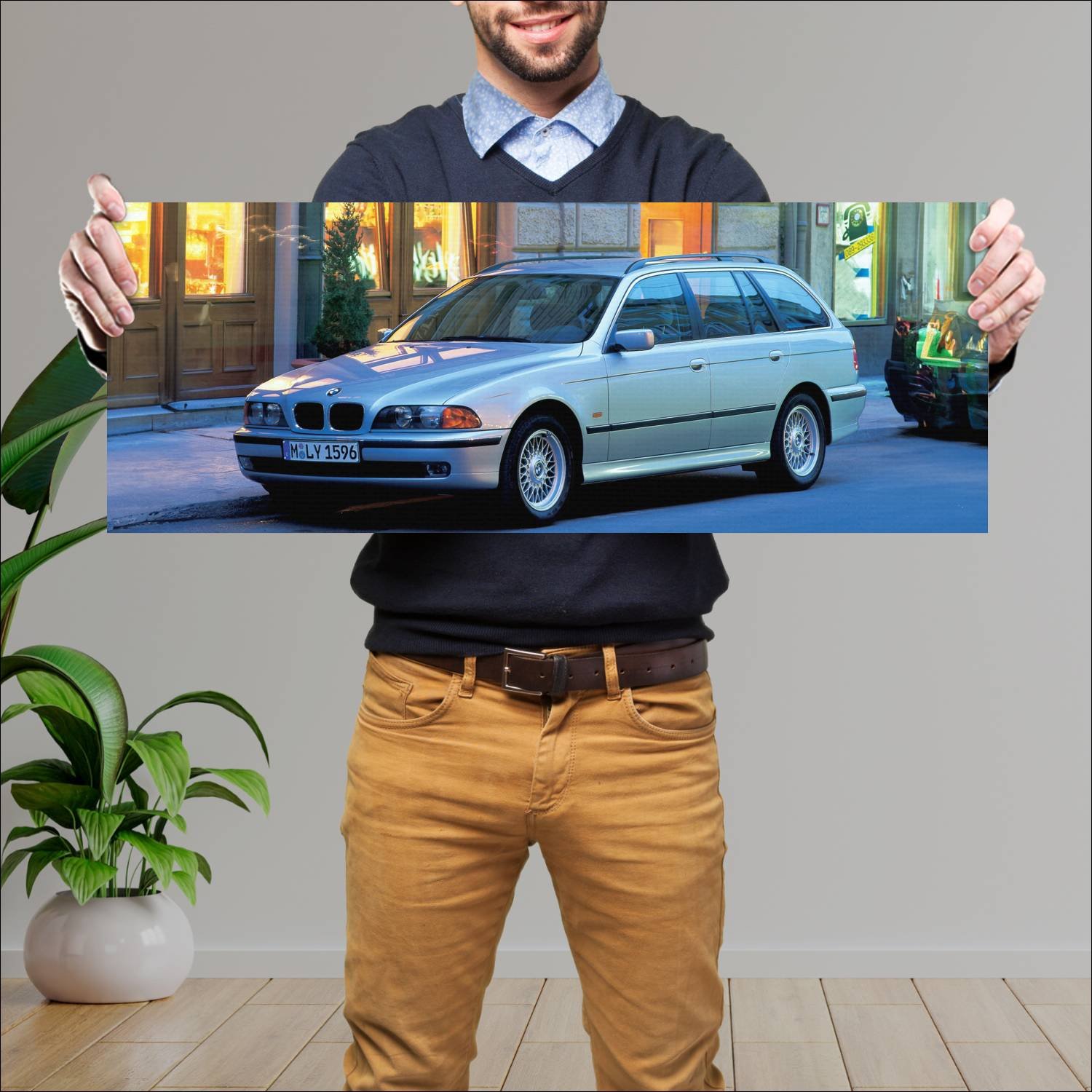 Cuadro grande 30x80cm 1997 bmw 5 series touring 82 190 Bmw