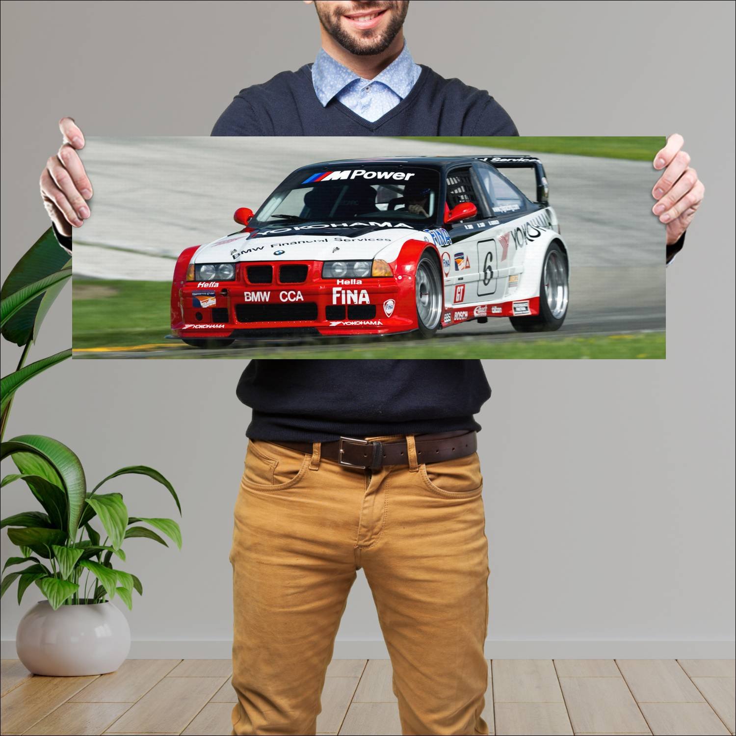 Cuadro grande 30x80cm 1997 bmw m3 pscr auto 192 Bmw